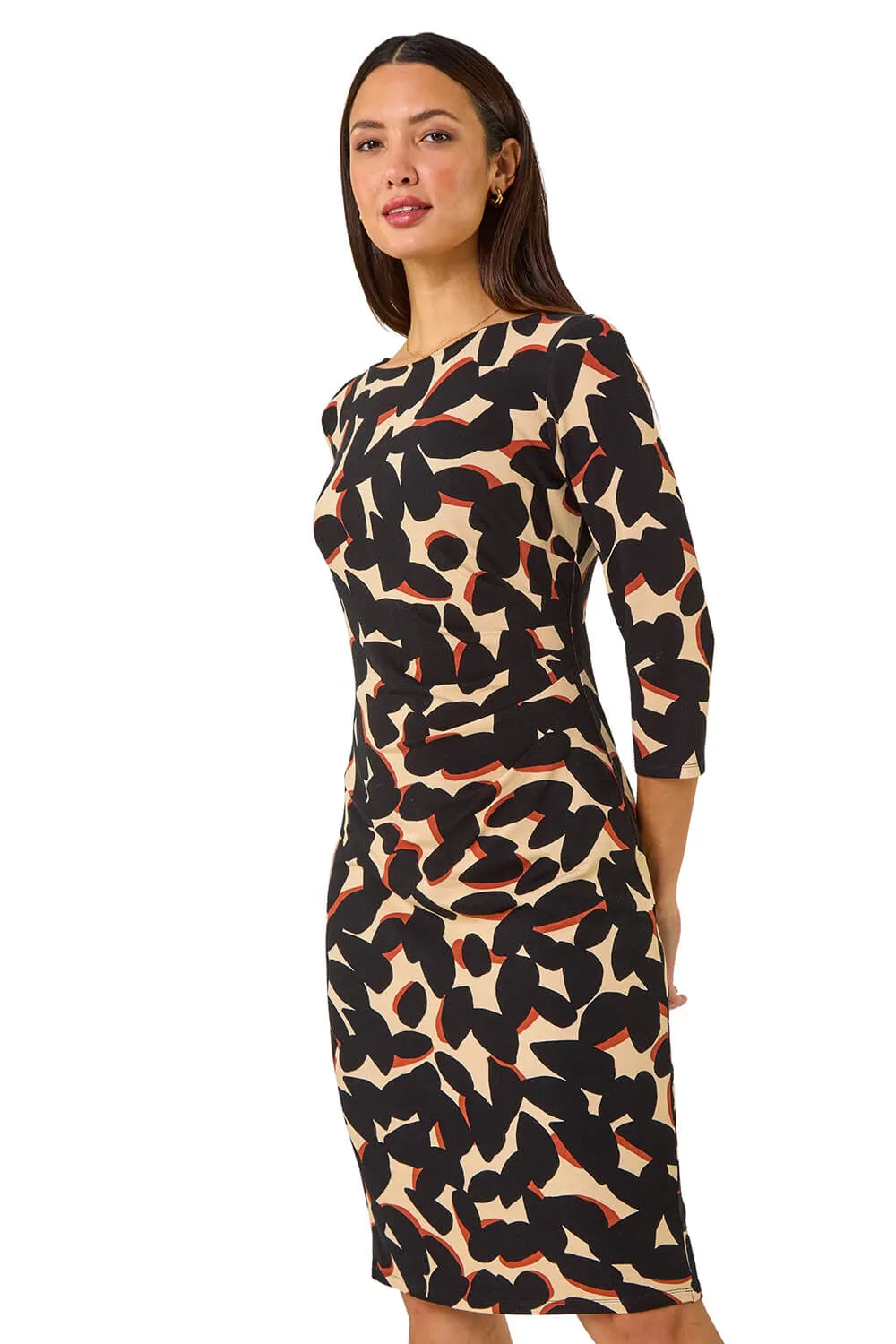 Abstract Side Ruched Dress 1 Abstract Side Ruched Dress