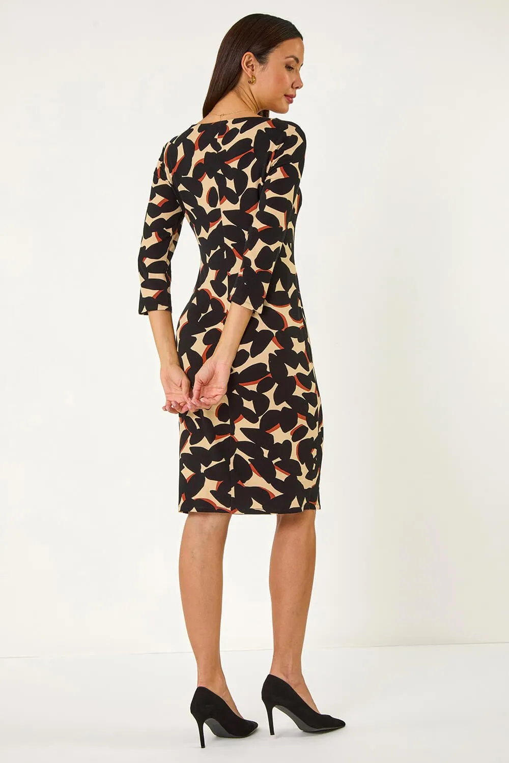 Abstract Side Ruched Dress 3 Abstract Side Ruched Dress