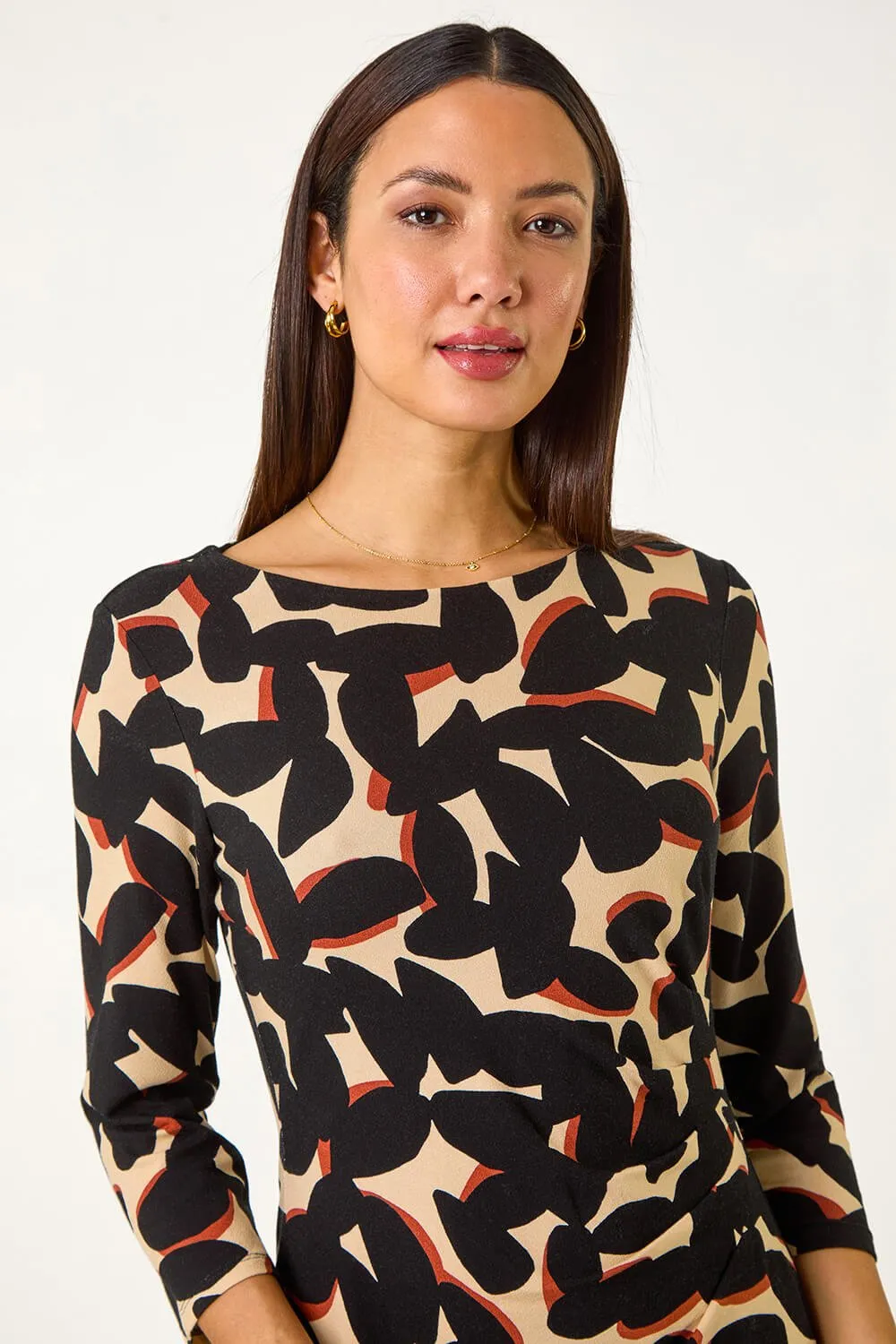 Abstract Side Ruched Dress 4 Abstract Side Ruched Dress