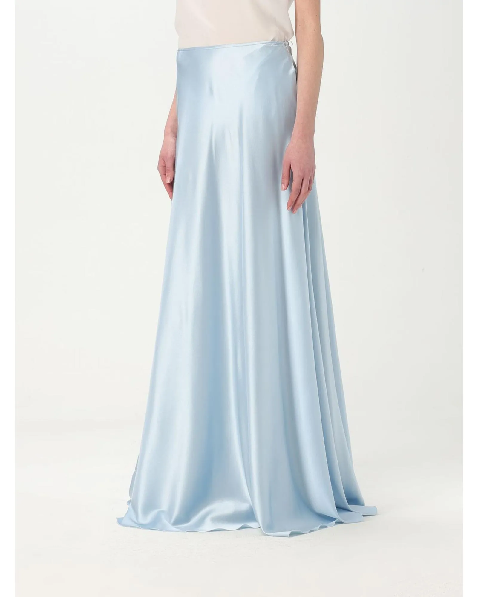 Satin Maxi Skirt Wo - Gnawed Blue 3 Satin Maxi Skirt Wo - Gnawed Blue