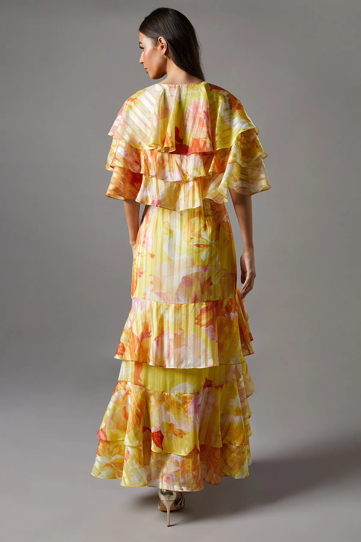 Printed Burnout Ruffle Maxi Dress 3 Printed Burnout Ruffle Maxi Dress
