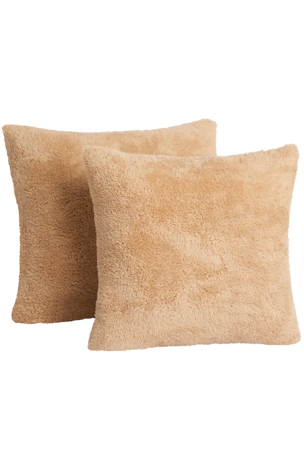 Teddy Fleece 2 x Cushion Covers Soft