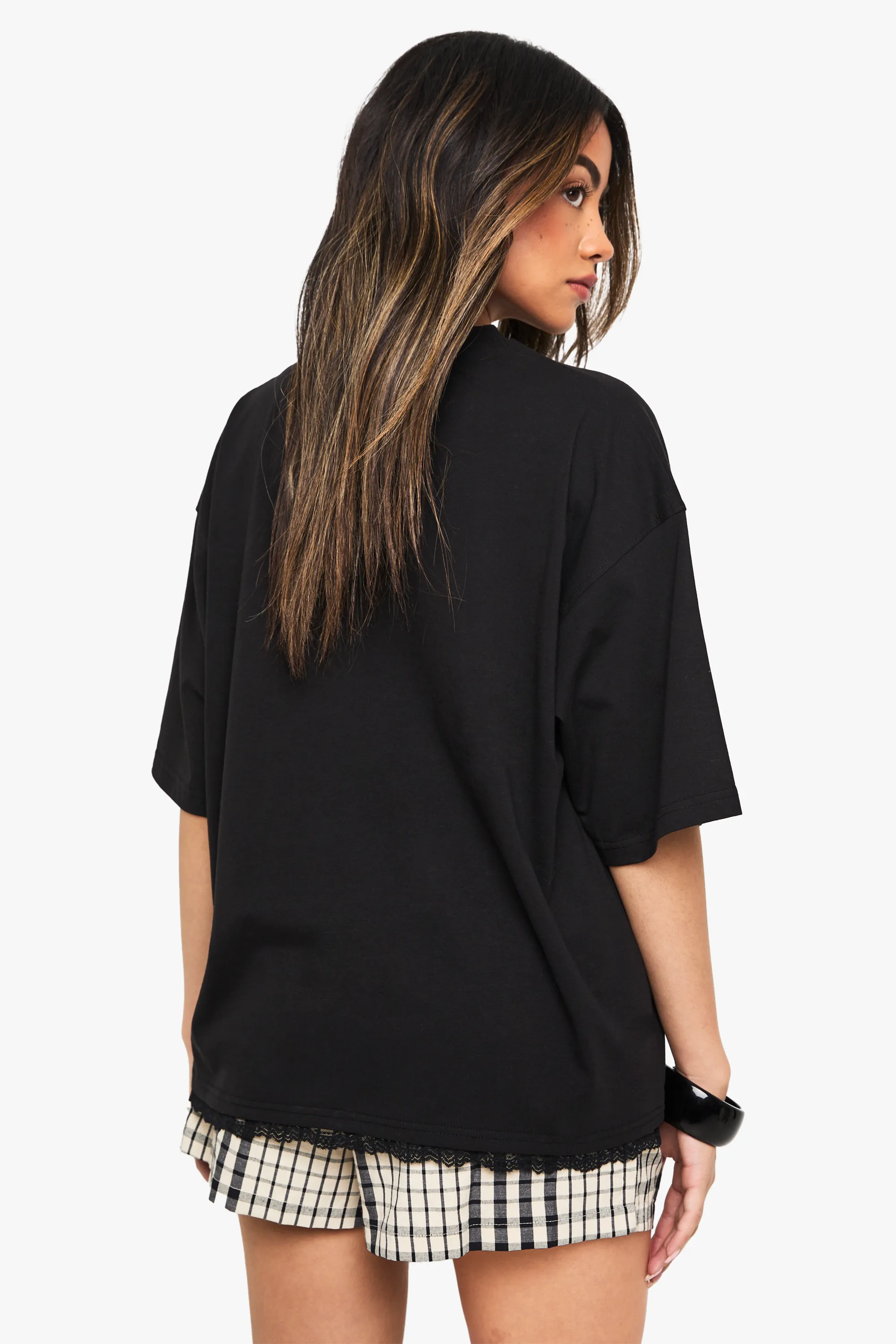 Lace Hem Oversized T-shirt 3 Lace Hem Oversized T-shirt