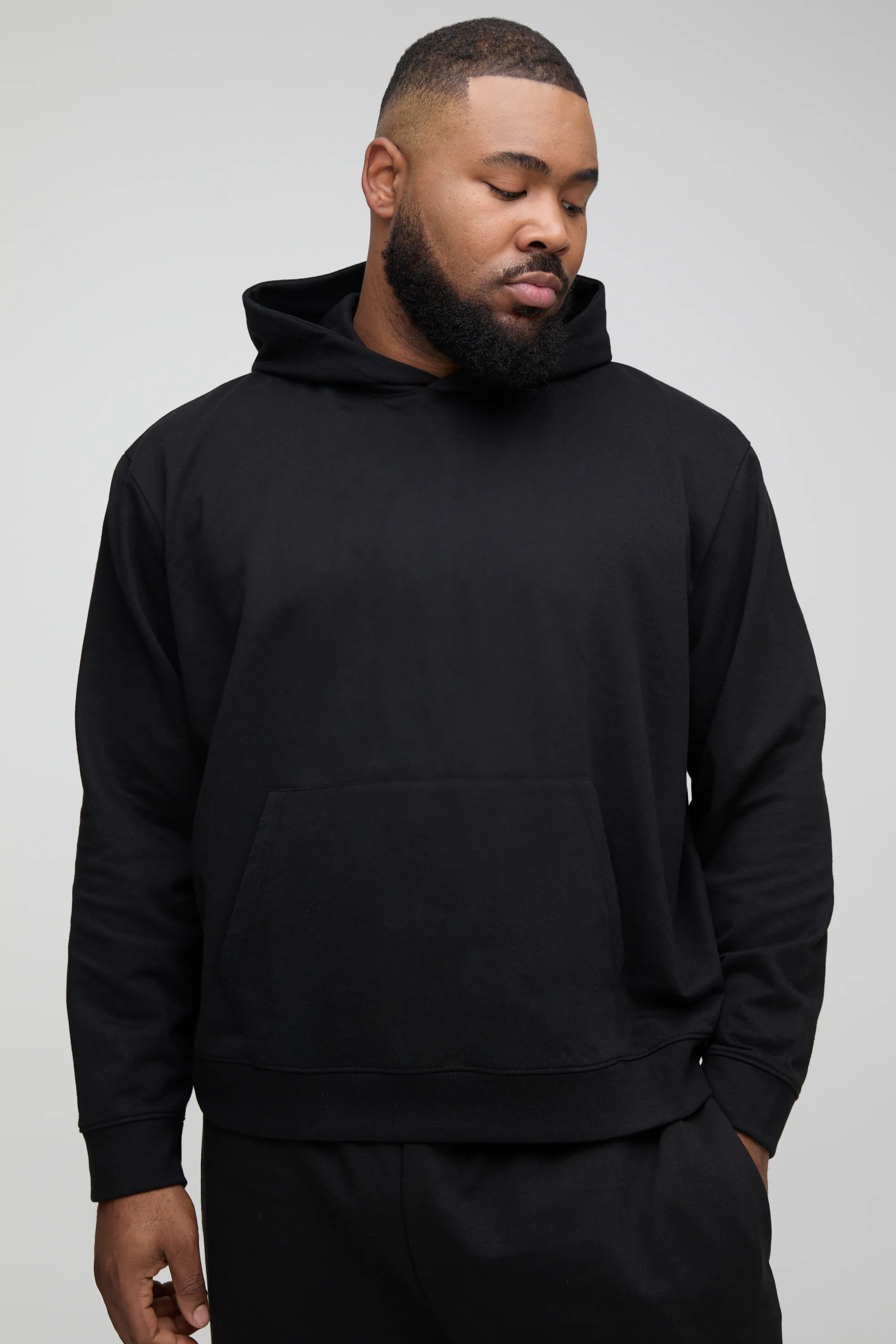 Plus 260GSM Loopback Boxy Oversized Fit Basic Hoodie 1 Plus 260GSM Loopback Boxy Oversized Fit Basic Hoodie