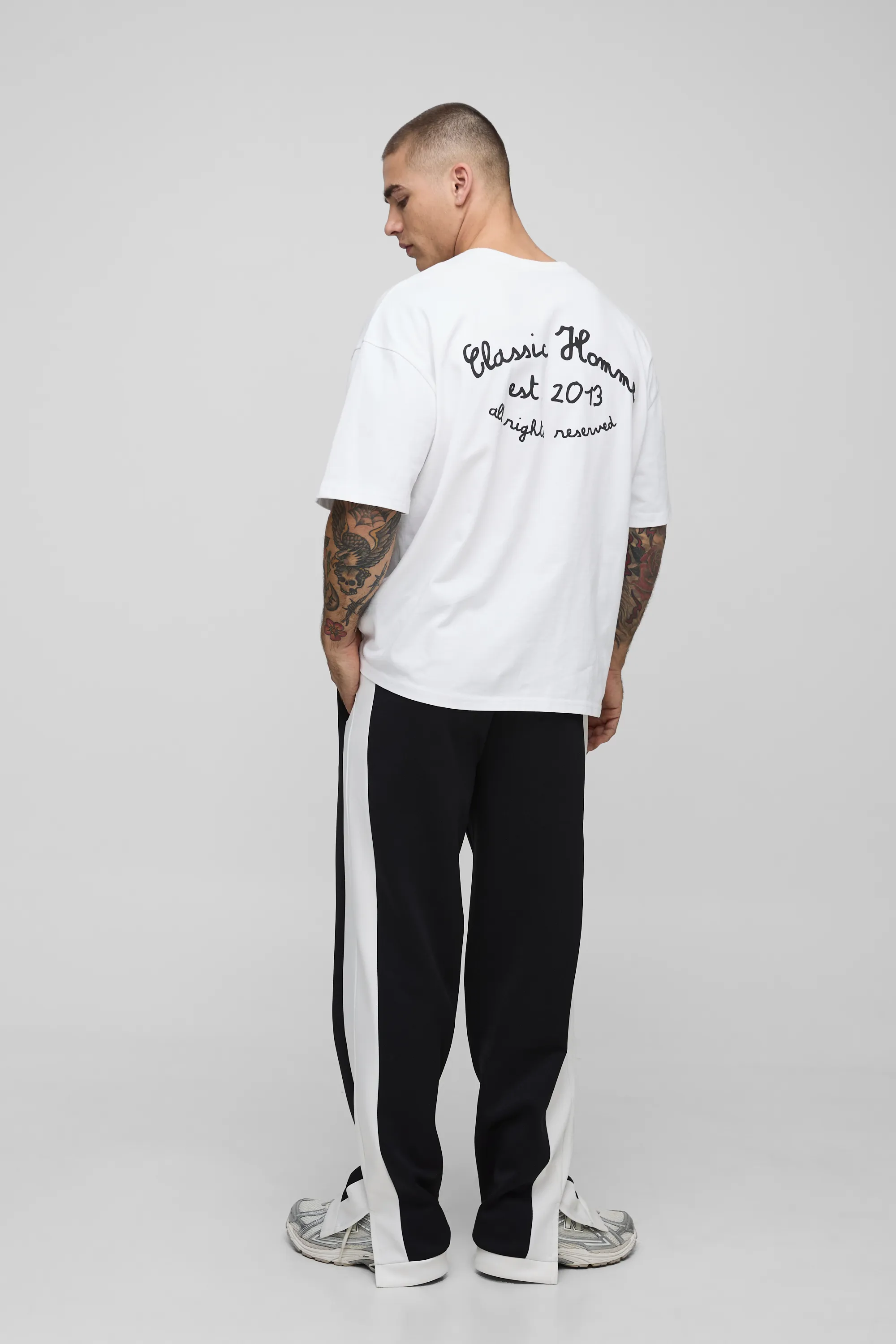 Relaxed Homme Side Stripe Tricot Joggers 2 Relaxed Homme Side Stripe Tricot Joggers