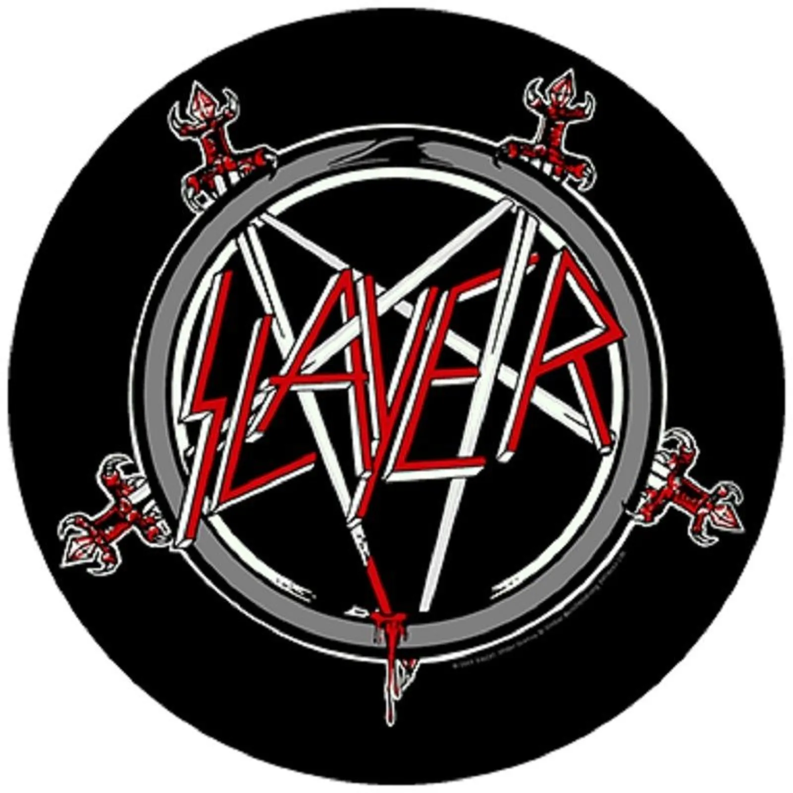 Back Patch Pentagram Band logo new Official circular black 28 cm