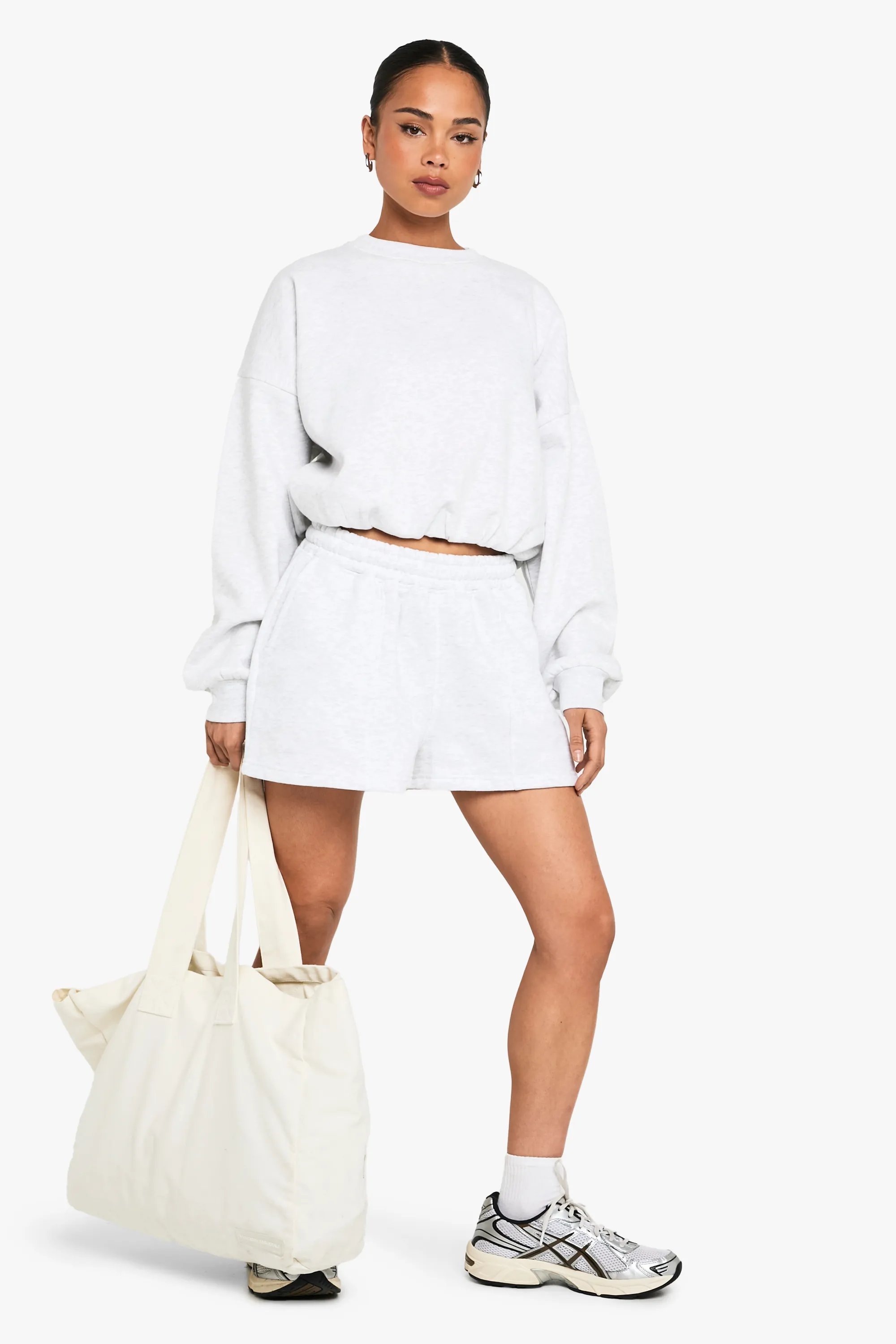 Bubble Hem Cropped Sweatshirt 3 Bubble Hem Cropped Sweatshirt