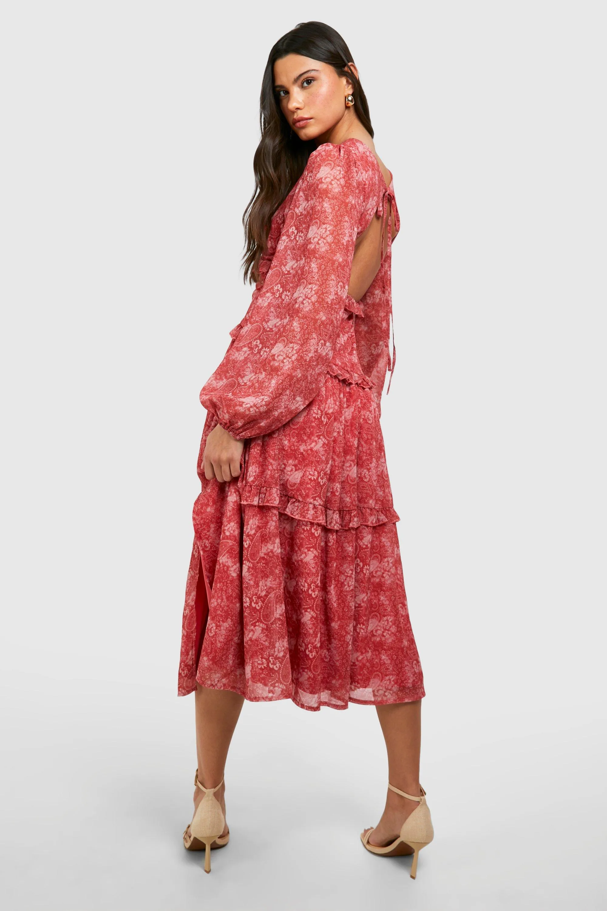 Paisley Print Ruffle Smock Dress 2 Paisley Print Ruffle Smock Dress