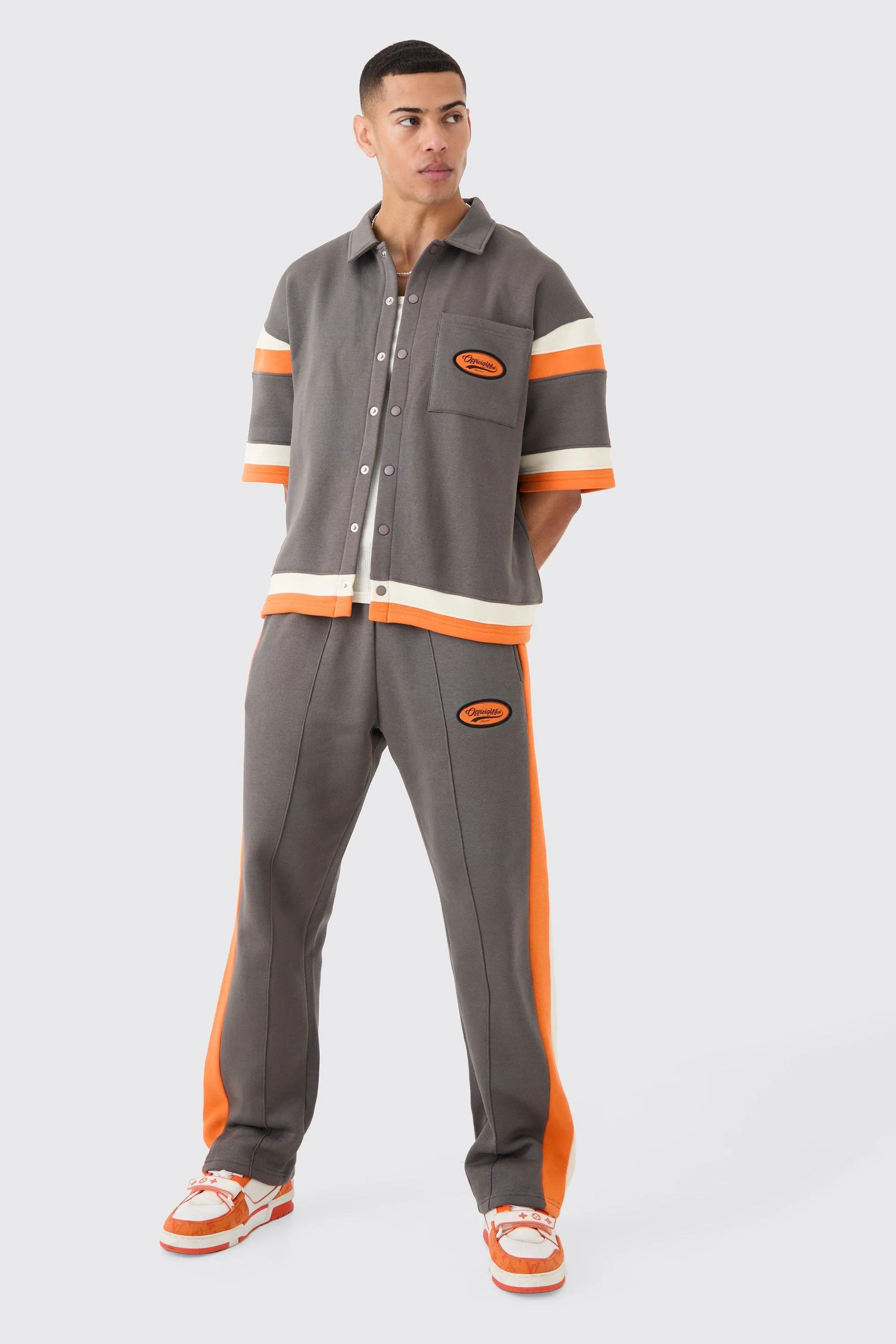 Boxy Fit Varsity Shirt Tracksuit 1 Boxy Fit Varsity Shirt Tracksuit