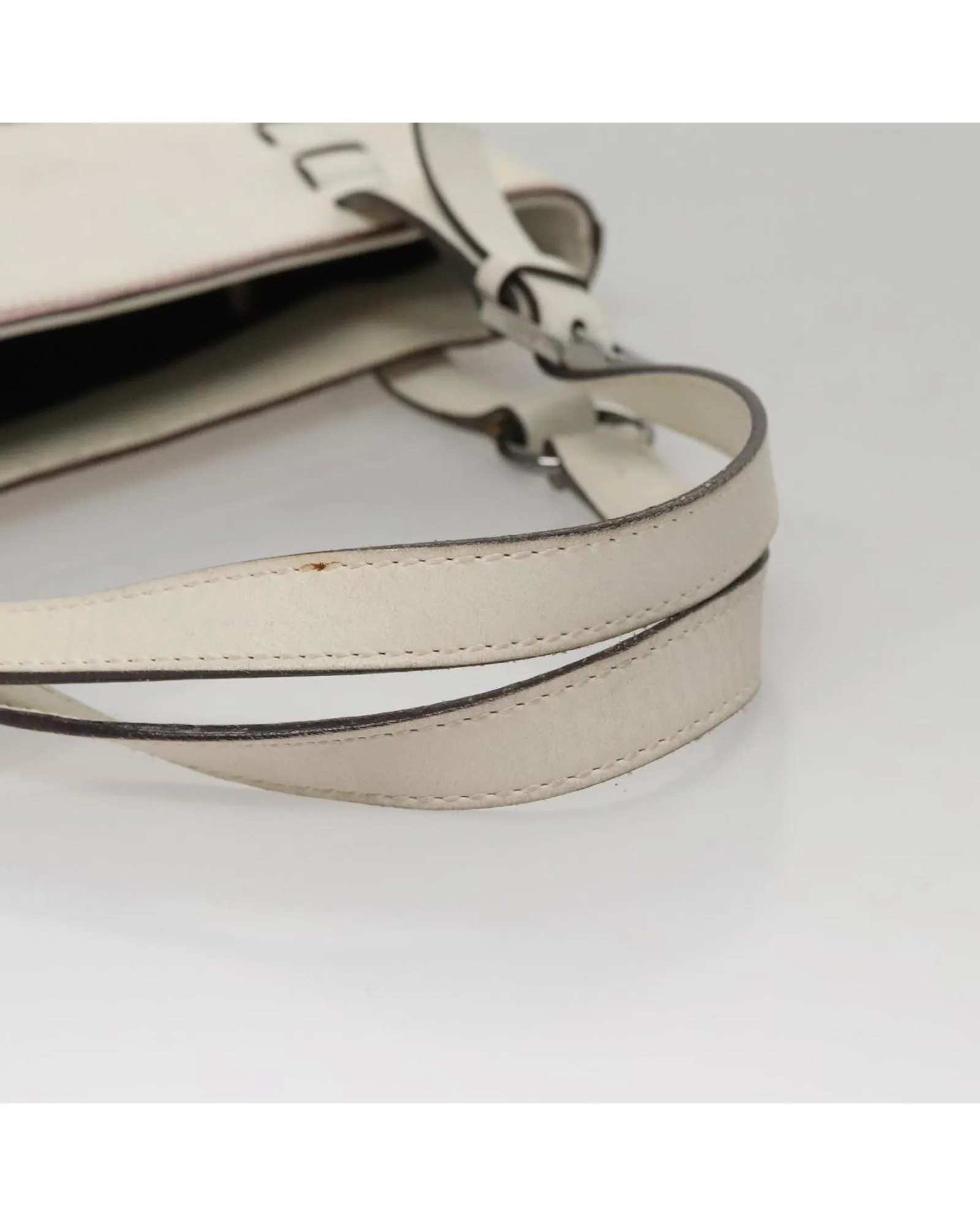 Preloved Tote Bag Leather Trim- White 8 Preloved Tote Bag Leather Trim- White