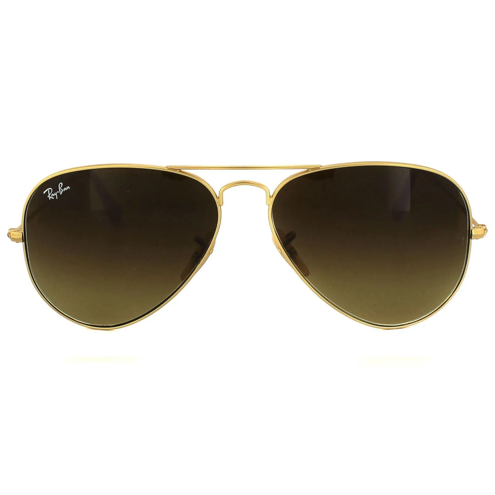 Aviator Matt Gold Brown Gradient Sunglasses