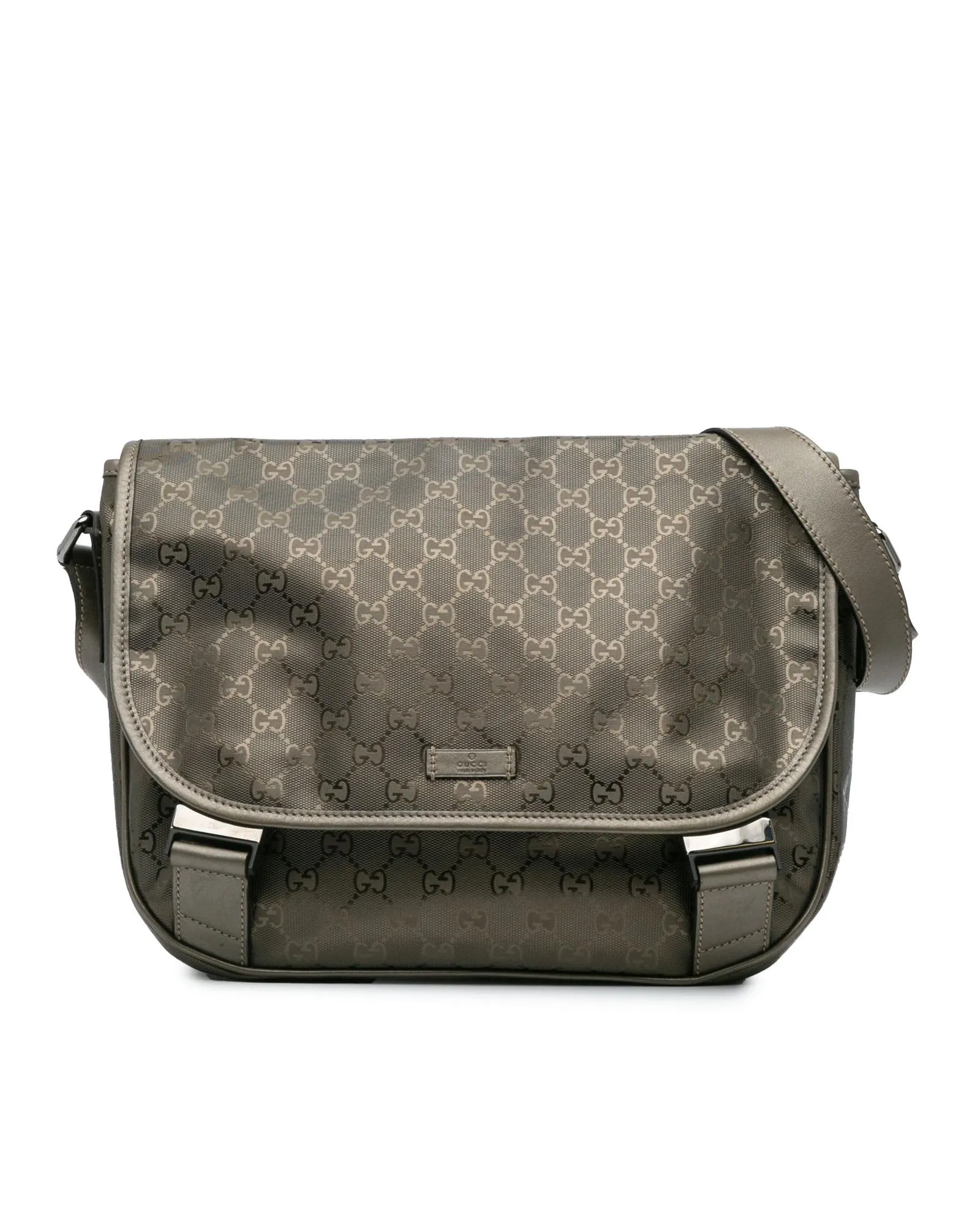 Preloved GG Monogram Messenger Bag- Silver Crossbody Bags 1 Preloved GG Monogram Messenger Bag- Silver Crossbody Bags