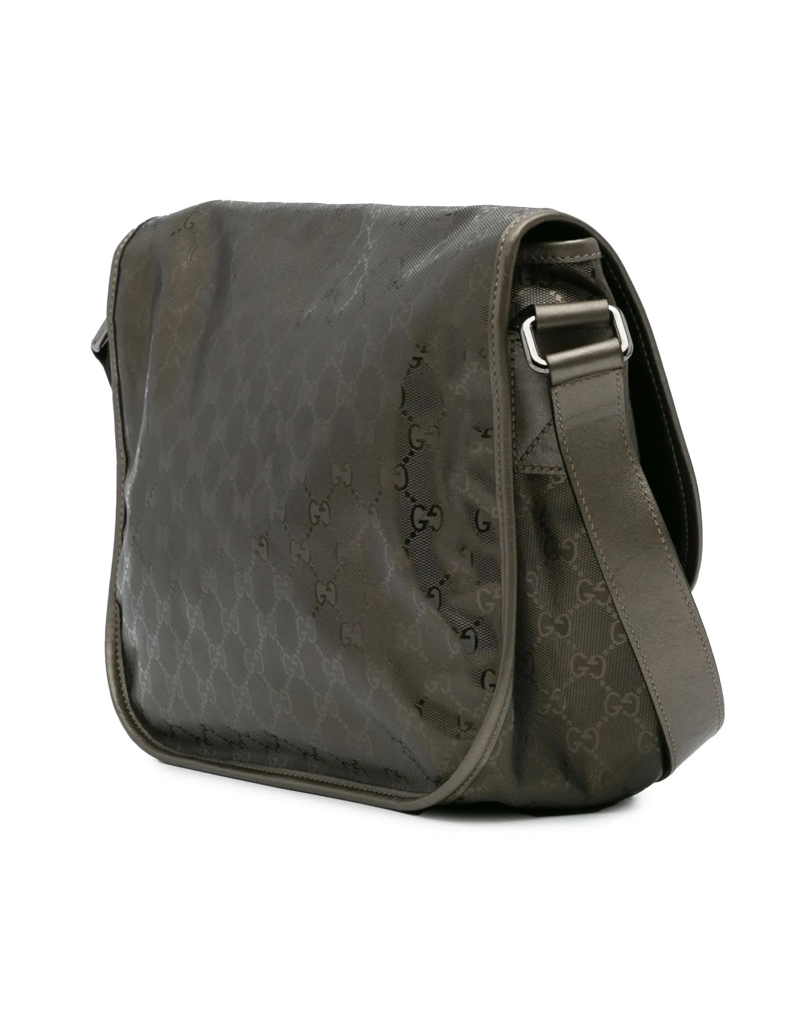 Preloved GG Monogram Messenger Bag- Silver Crossbody Bags 2 Preloved GG Monogram Messenger Bag- Silver Crossbody Bags