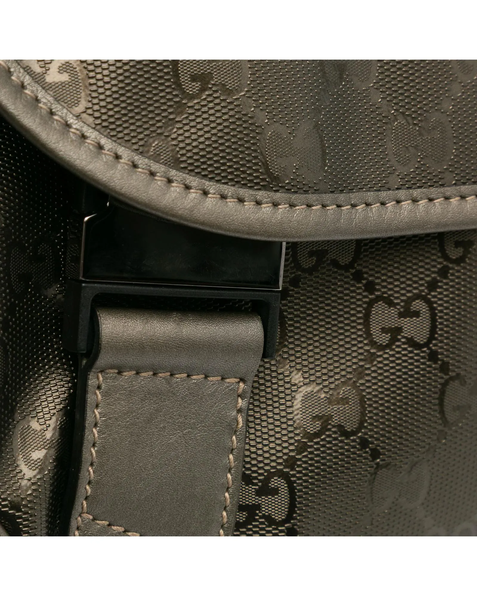 Preloved GG Monogram Messenger Bag- Silver Crossbody Bags 8 Preloved GG Monogram Messenger Bag- Silver Crossbody Bags