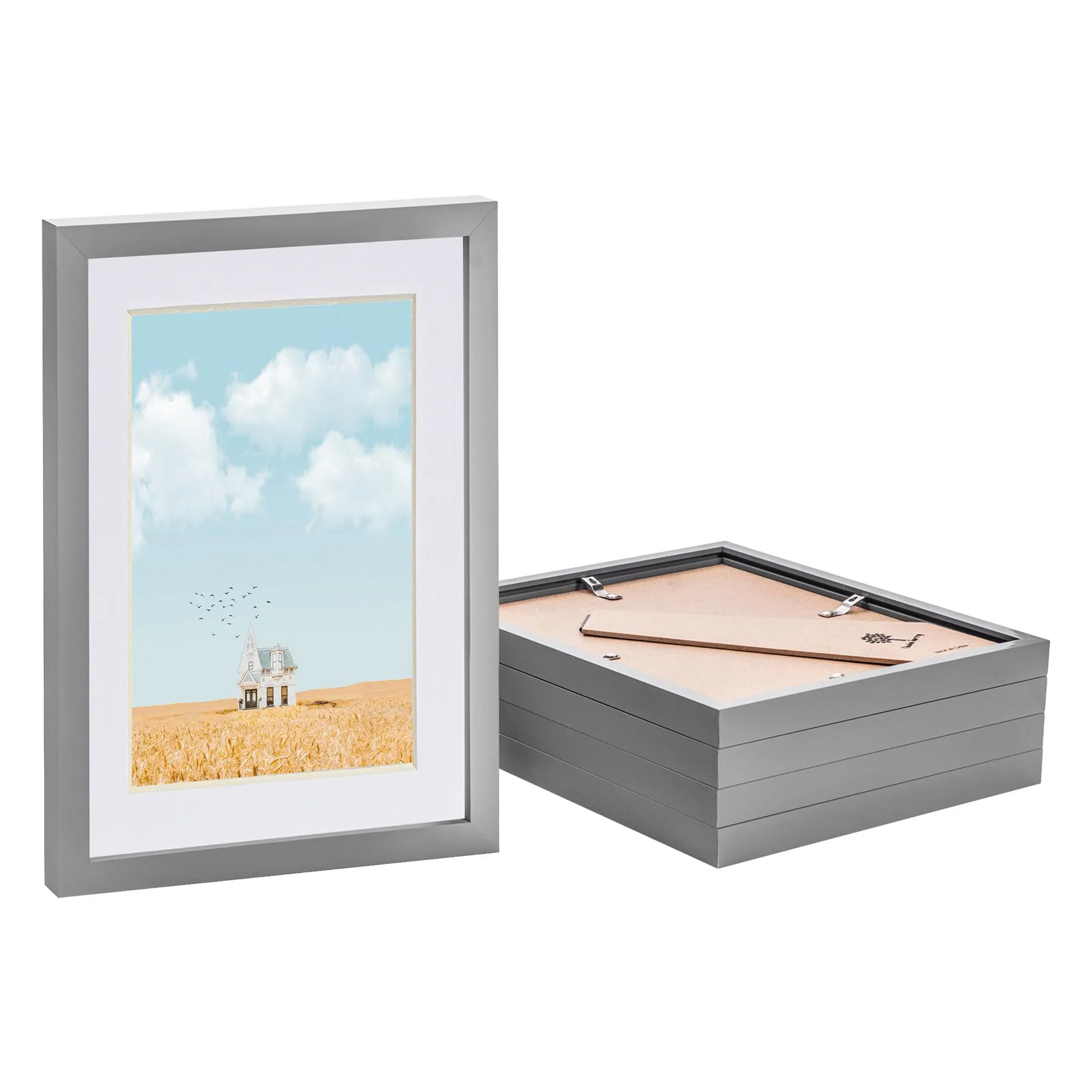 Photo Frames with A5 Mount - A4 (8 x 12) - White - Pack of 5