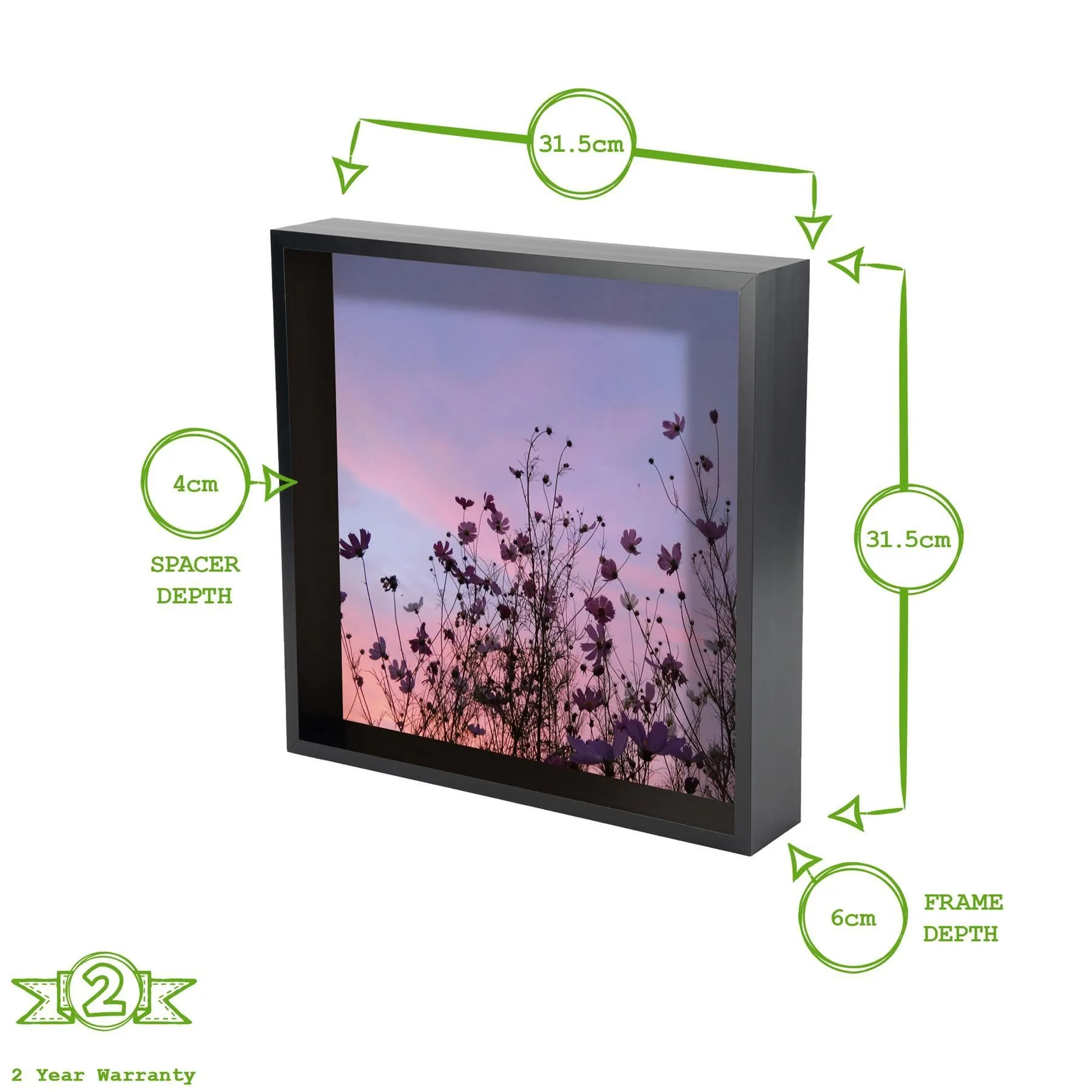 3D Deep Box Photo Frames - 12 x 12 - Pack of 2 4 3D Deep Box Photo Frames - 12 x 12 - Pack of 2