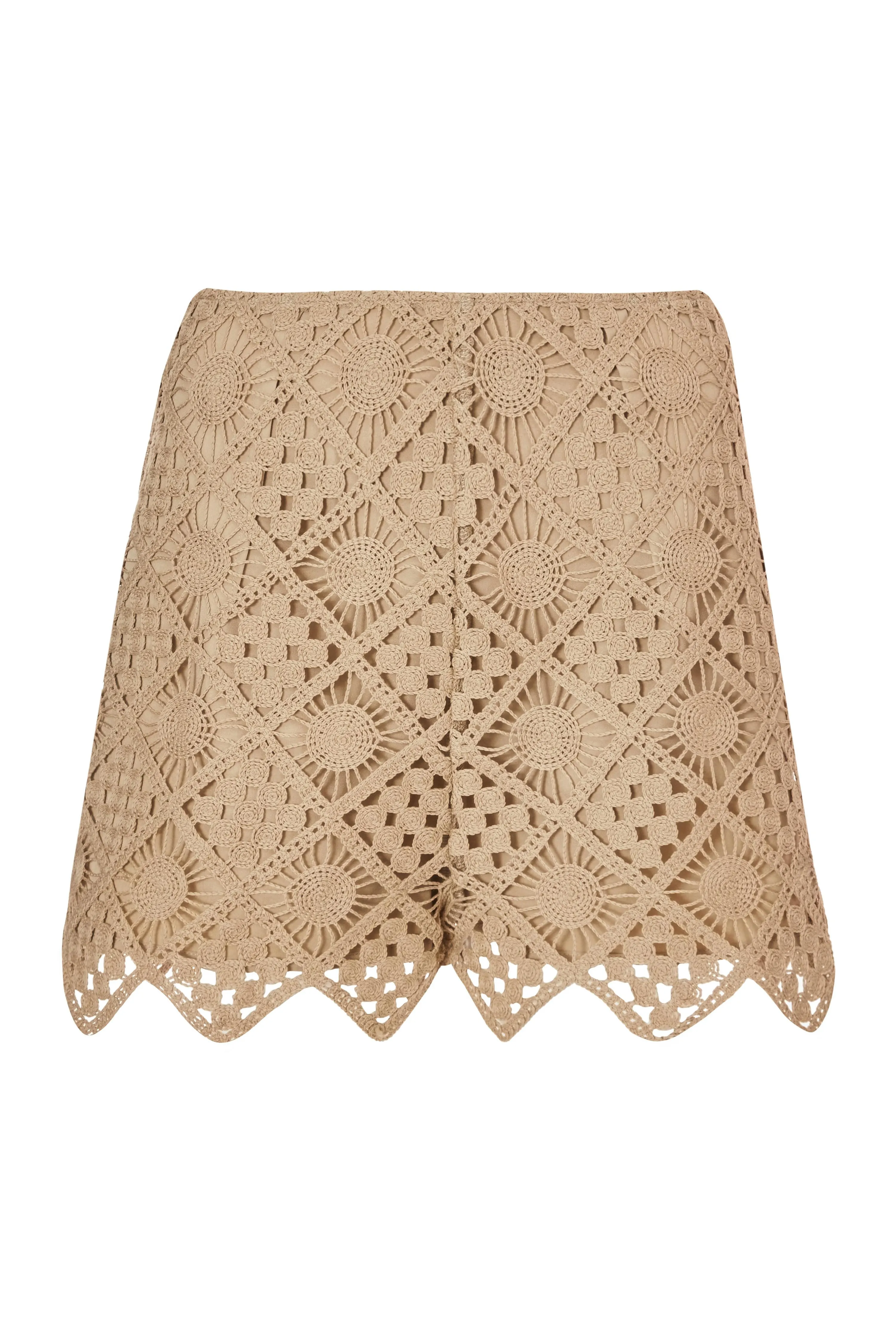 Khaki Crochet Shorts 5 Khaki Crochet Shorts