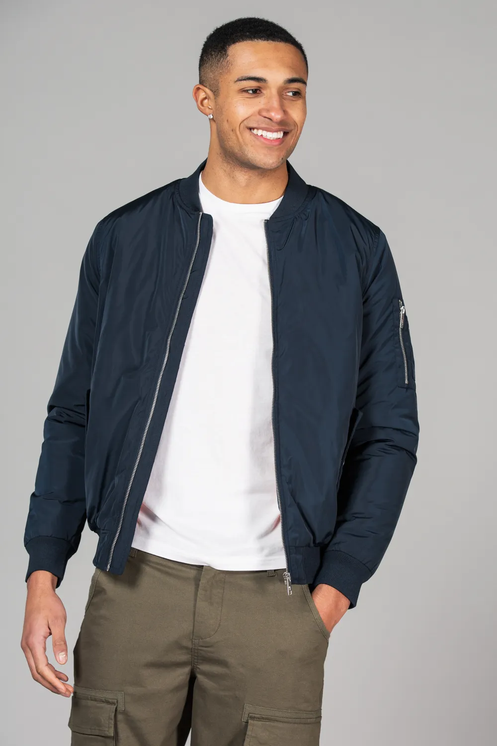 Bomber Jacket with Zip Fastening 1 Bomber Jacket with Zip Fastening