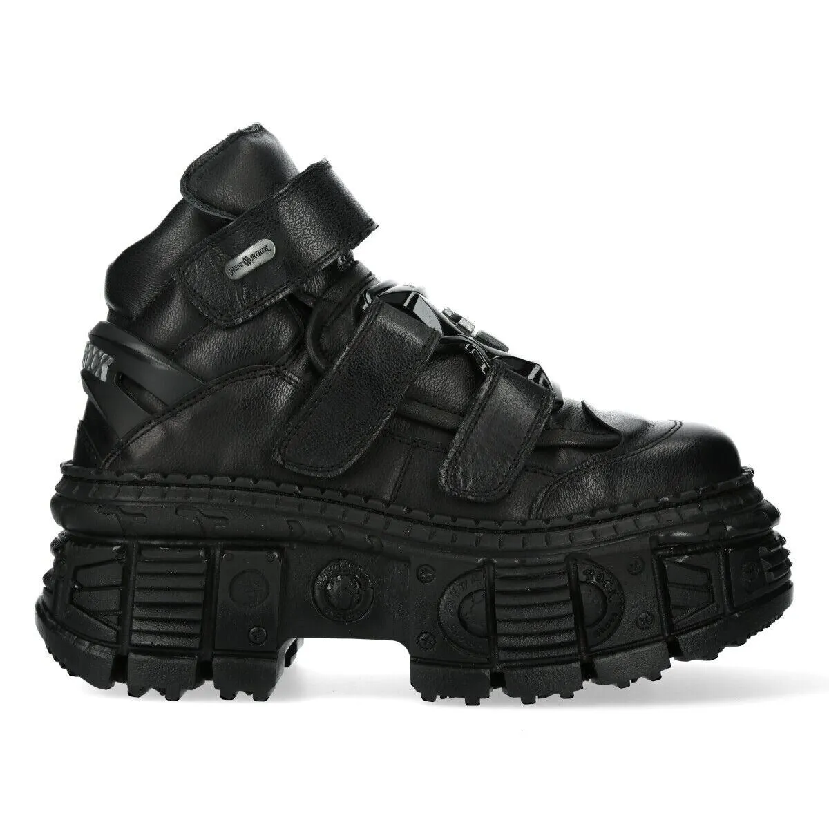New Rock Metallic Ankle Leather Boots-WALL285-S2 1 New Rock Metallic Ankle Leather Boots-WALL285-S2