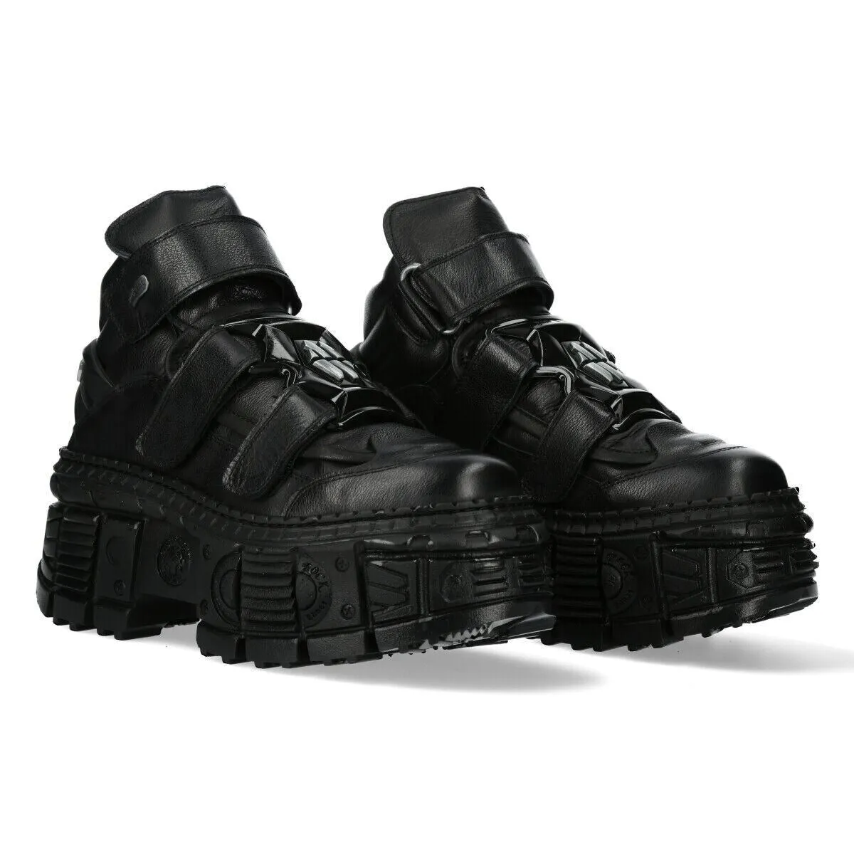 New Rock Metallic Ankle Leather Boots-WALL285-S2 2 New Rock Metallic Ankle Leather Boots-WALL285-S2