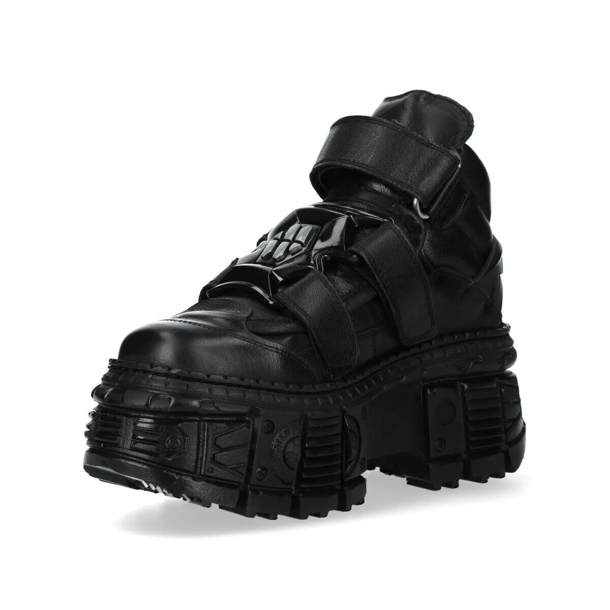 New Rock Metallic Ankle Leather Boots-WALL285-S2 5 New Rock Metallic Ankle Leather Boots-WALL285-S2