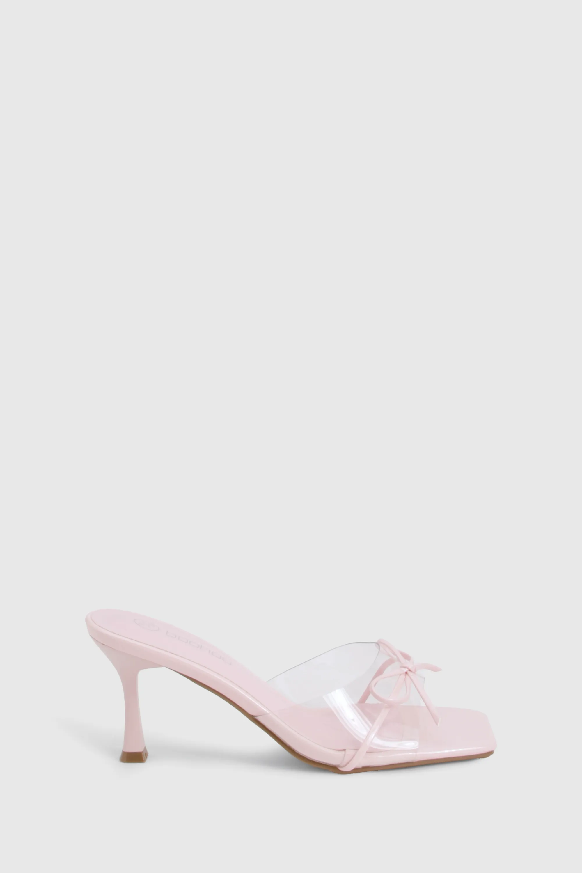 Clear Bow Detail Heeled Mules 3 Clear Bow Detail Heeled Mules