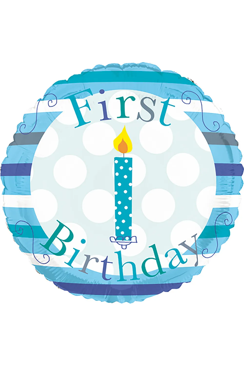 18 Inch First Birthday Circular Balloon