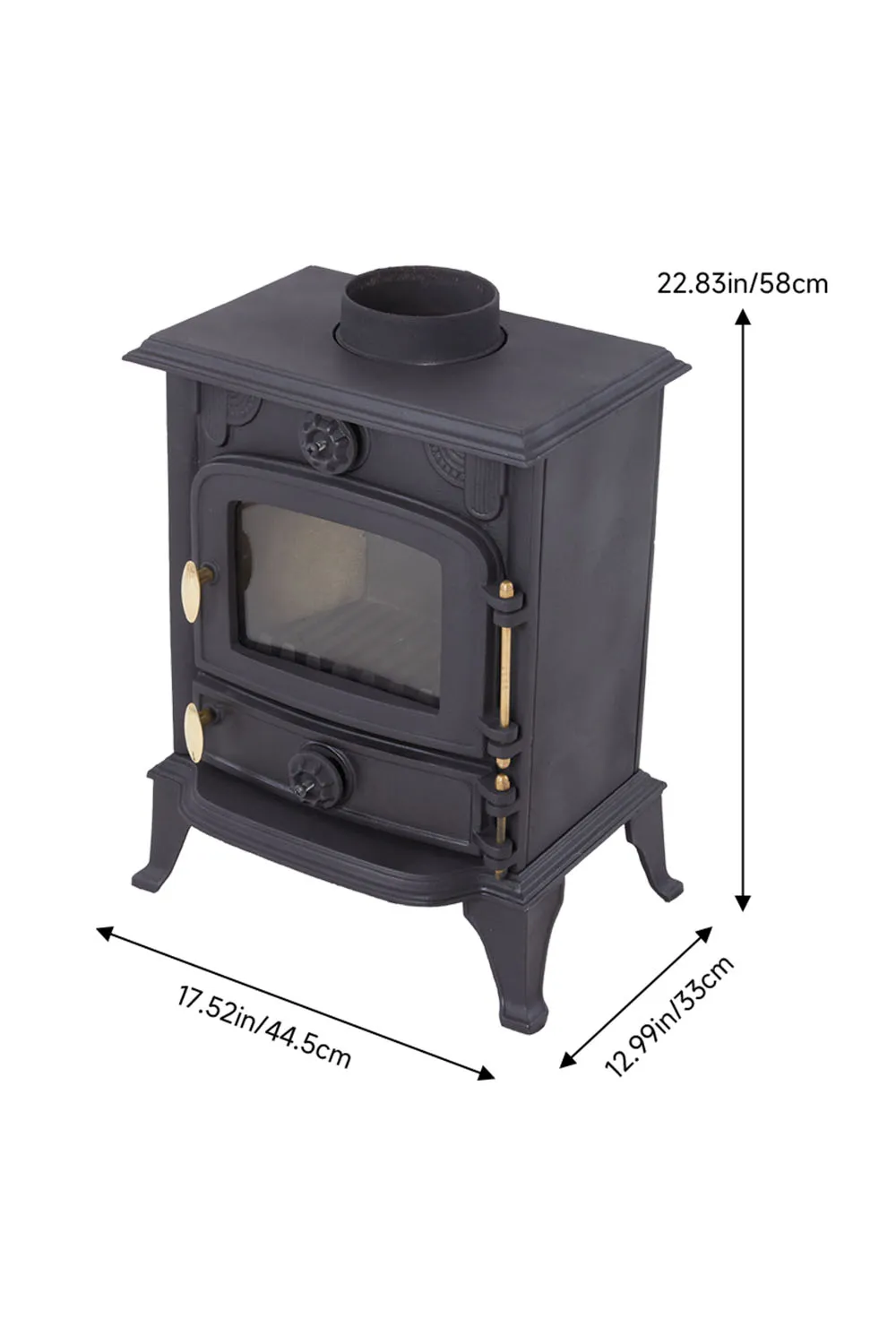 Freestanding Cast Iron Wood Burning Stove Fireplace 6 Freestanding Cast Iron Wood Burning Stove Fireplace
