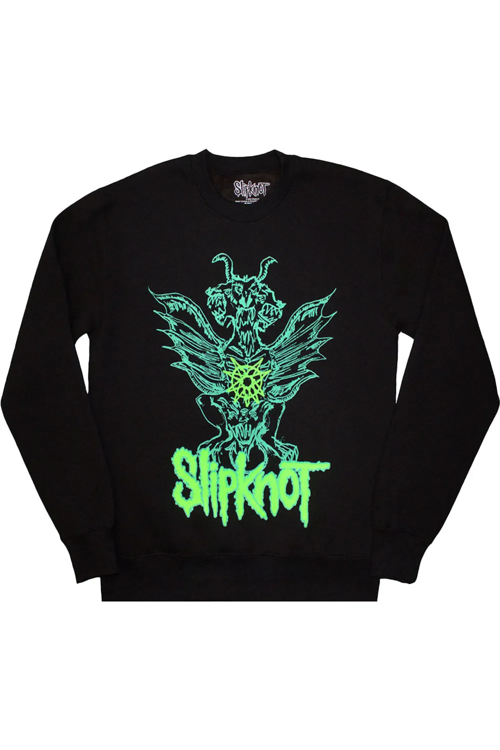 Green Demon Back Print Oversized Sweatshirt 1 Green Demon Back Print Oversized Sweatshirt