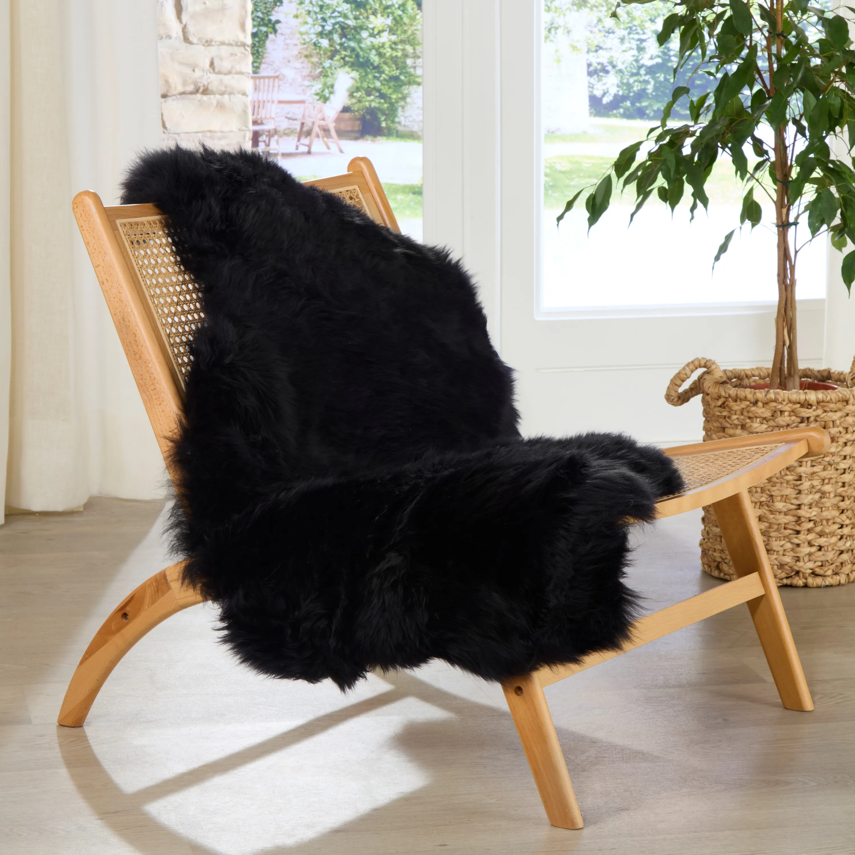 Black Sheepskin Rug XXL 2 Black Sheepskin Rug XXL