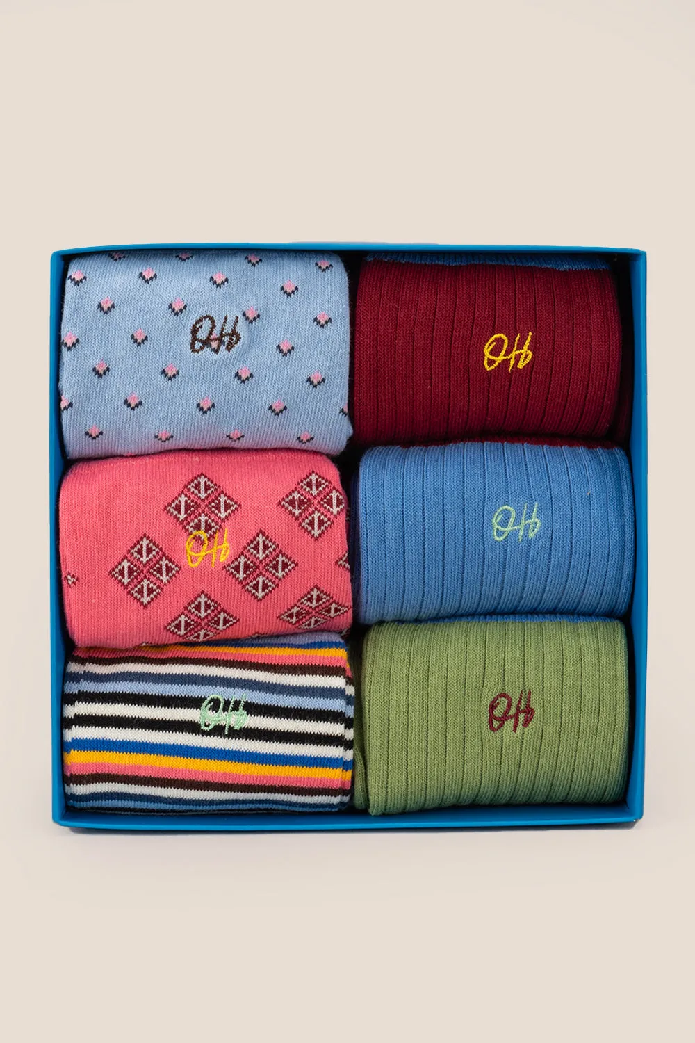 Hot Six 6-Pack Mens Cotton Socks