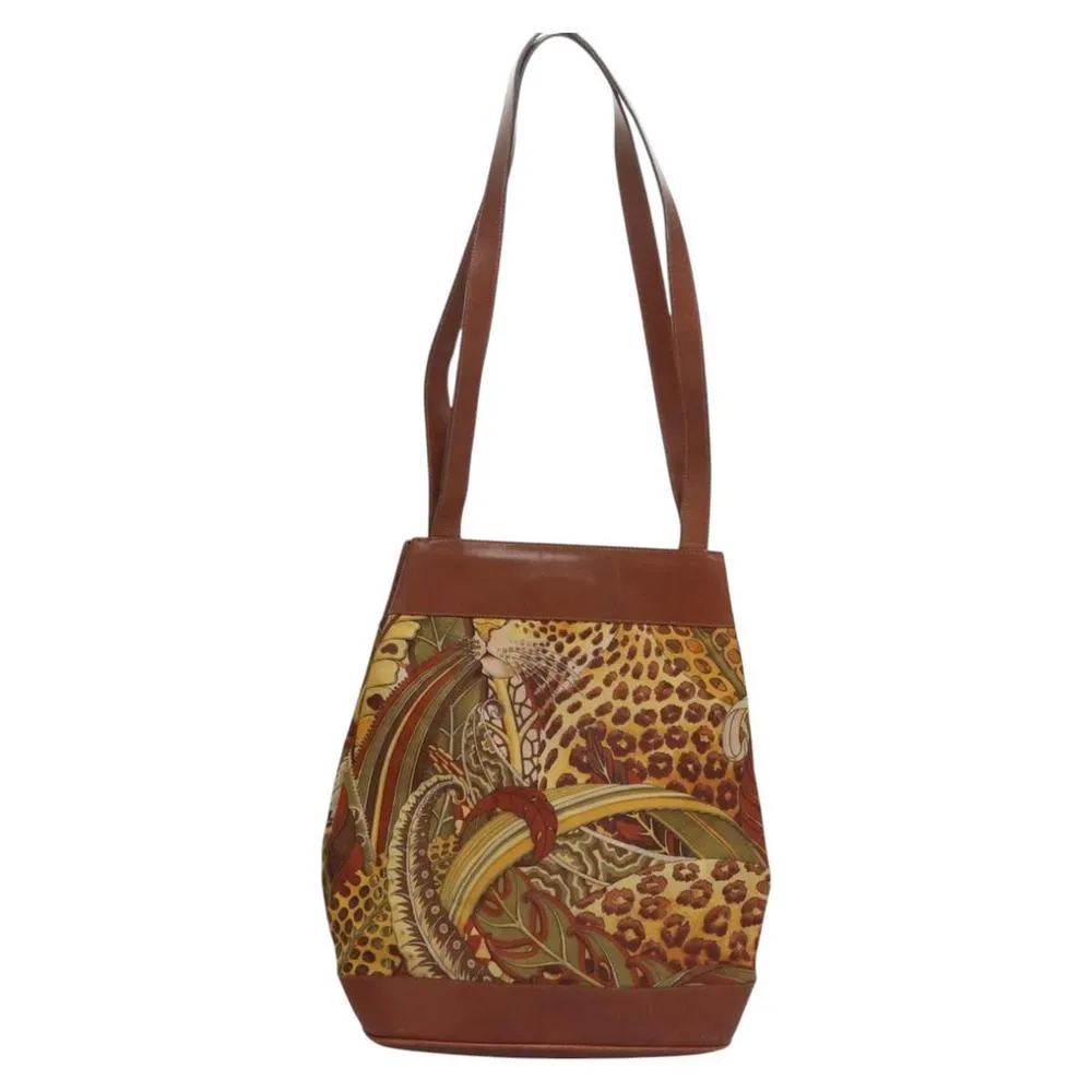 Preloved Printed Tote Bag- Yellow Shoulder Bags 3 Preloved Printed Tote Bag- Yellow Shoulder Bags