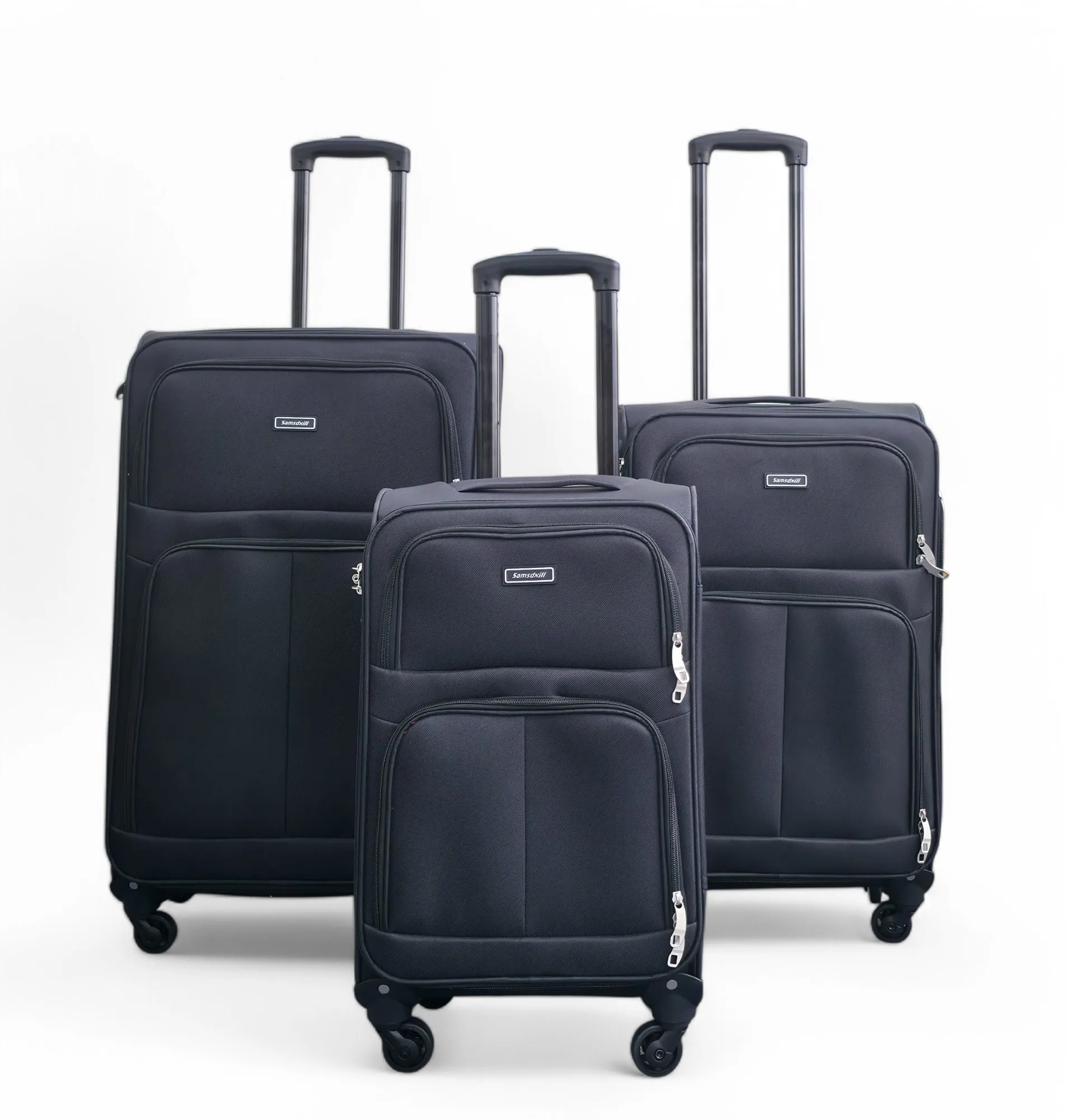 Expandable Soft Shell 4 Wheel Luggage Travel Cabin Suitcase