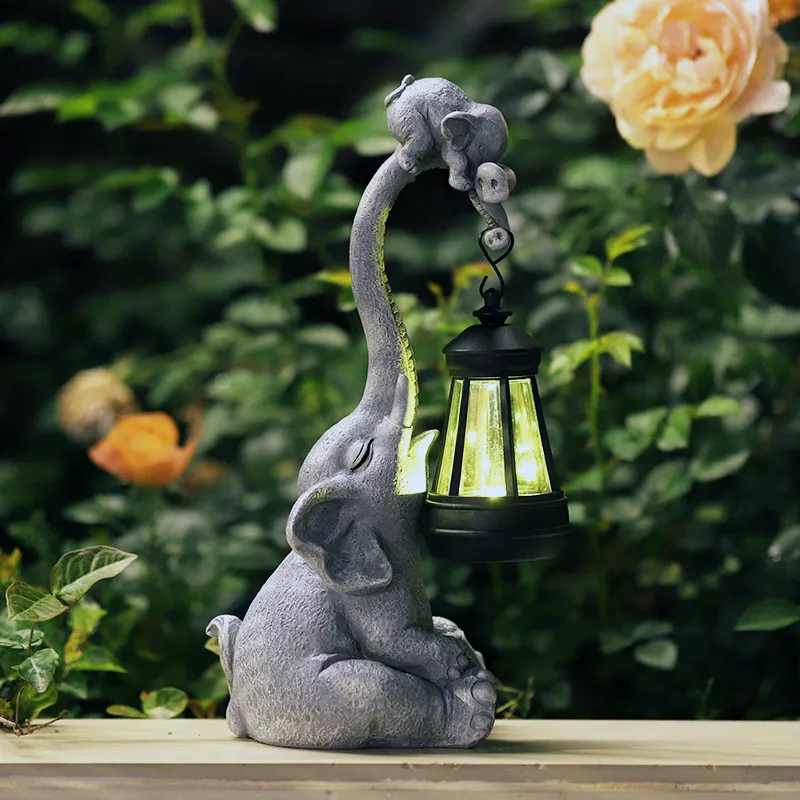 Elephant-shaped Solar Garden Decorative Lamp