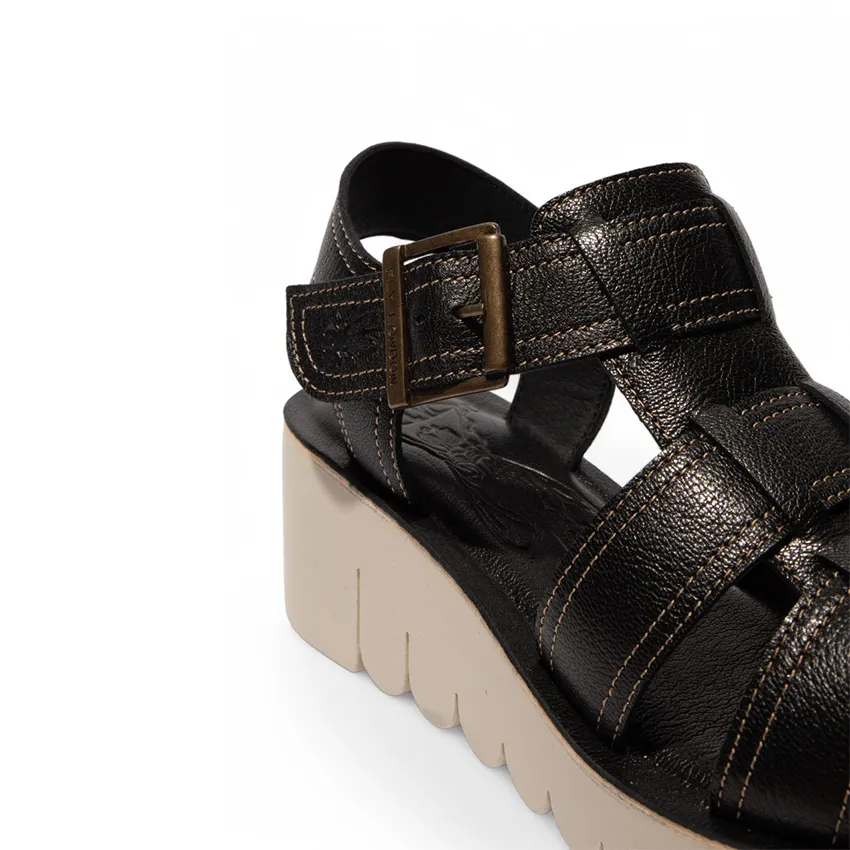 YUDD236FLY Mousse Leather Sandals Espadrille Platform Wedges 5 YUDD236FLY Mousse Leather Sandals Espadrille Platform Wedges