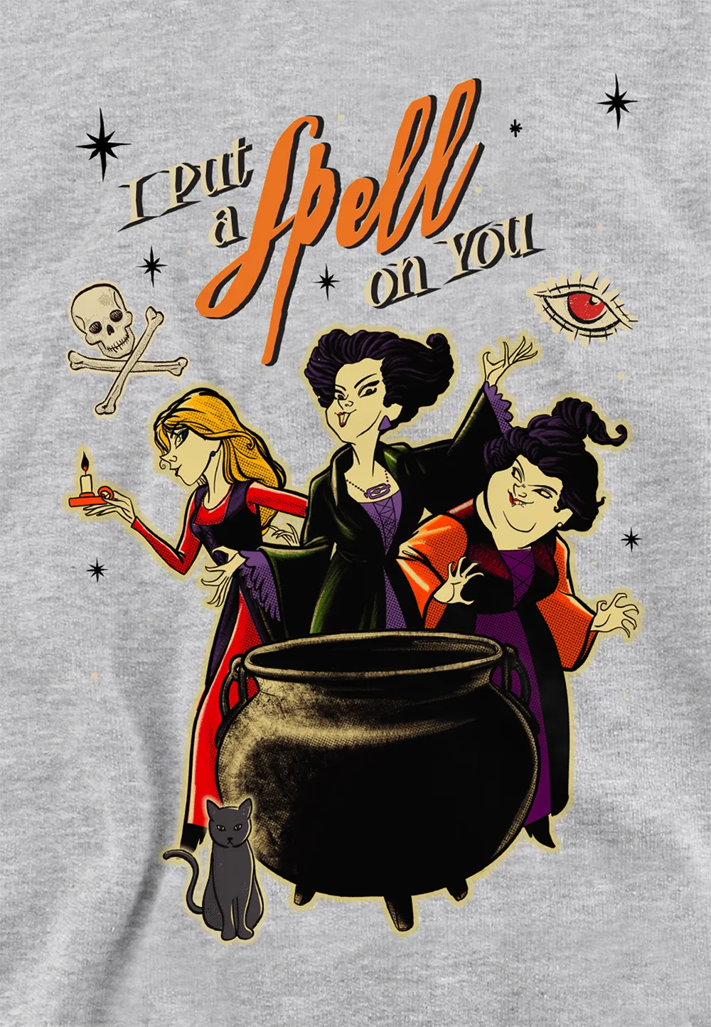 Hocus Pocus Witches Spell Youth Kids Pull-Over Hoodie, Athletic Heather 2 Hocus Pocus Witches Spell Youth Kids Pull-Over Hoodie, Athletic Heather