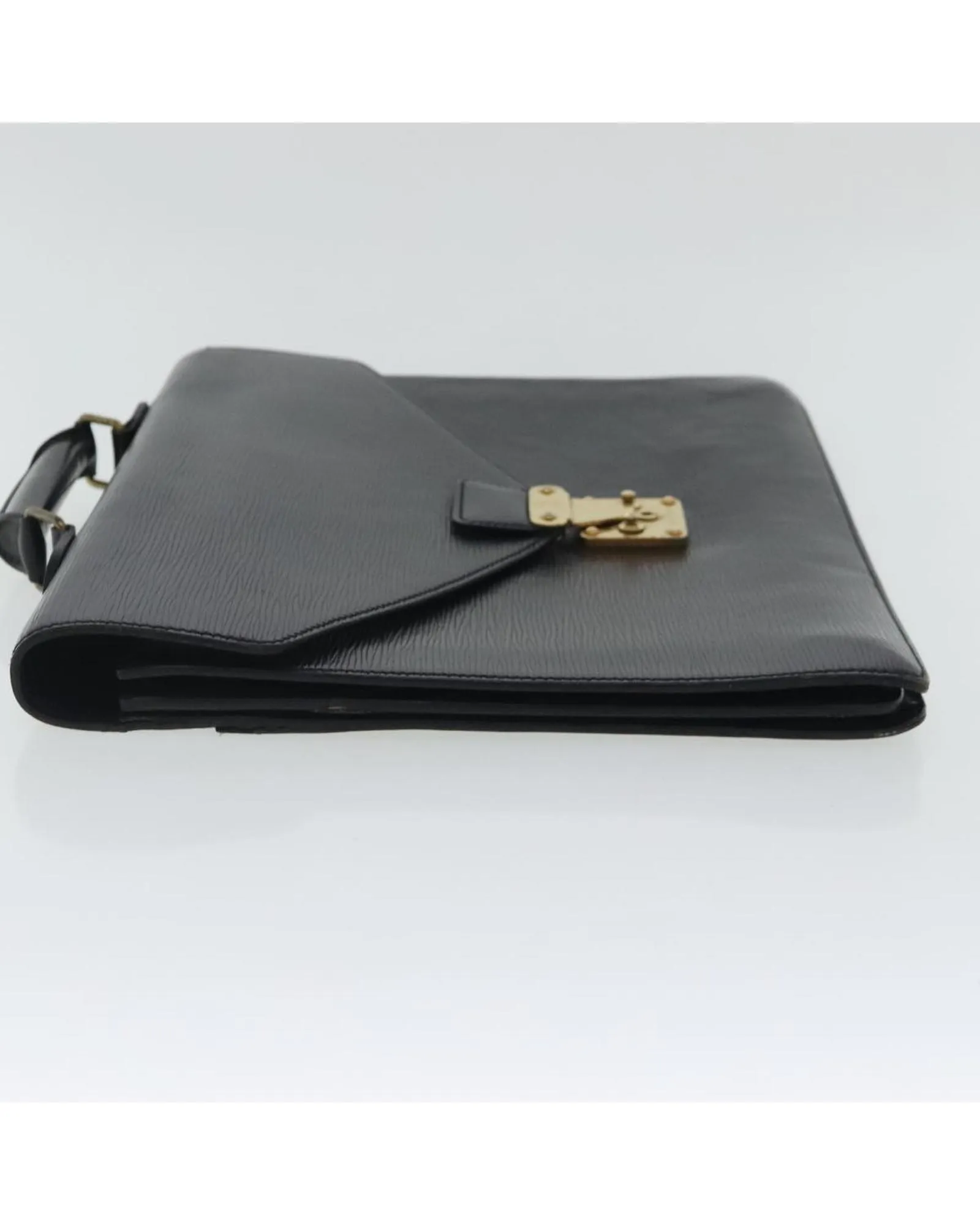 Preloved Leather Briefcase- Black Business Bags 3 Preloved Leather Briefcase- Black Business Bags