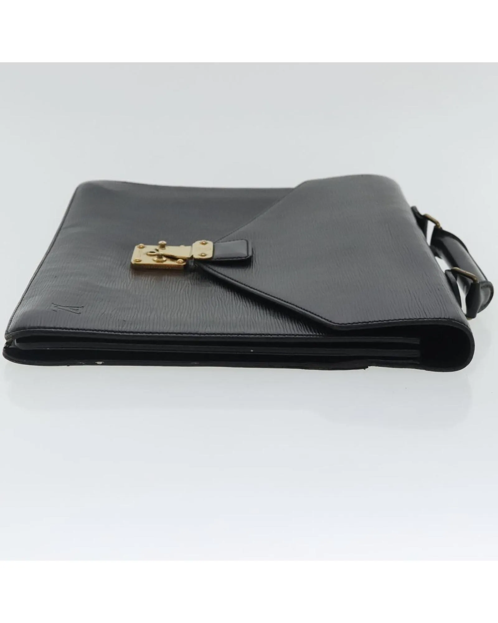 Preloved Leather Briefcase- Black Business Bags 5 Preloved Leather Briefcase- Black Business Bags