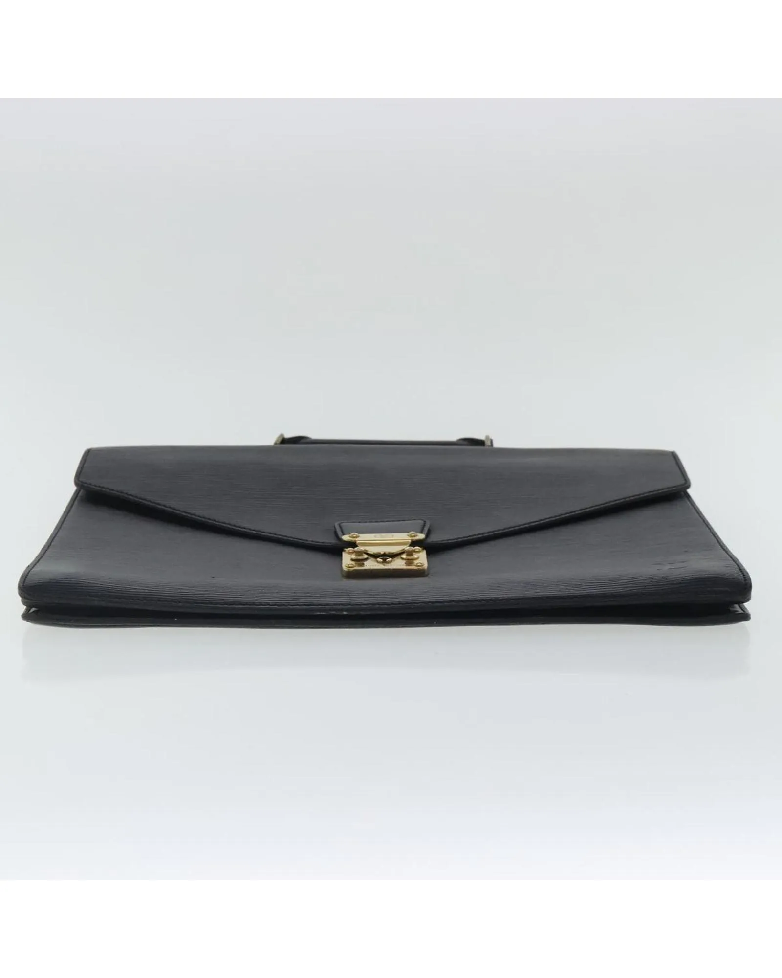 Preloved Leather Briefcase- Black Business Bags 6 Preloved Leather Briefcase- Black Business Bags
