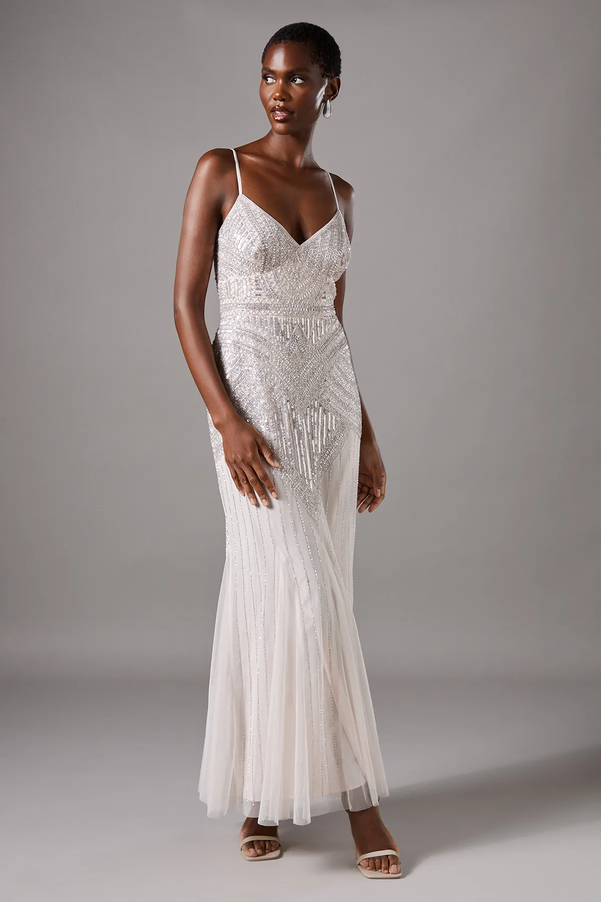 Deco Embellished Cami Maxi Dress