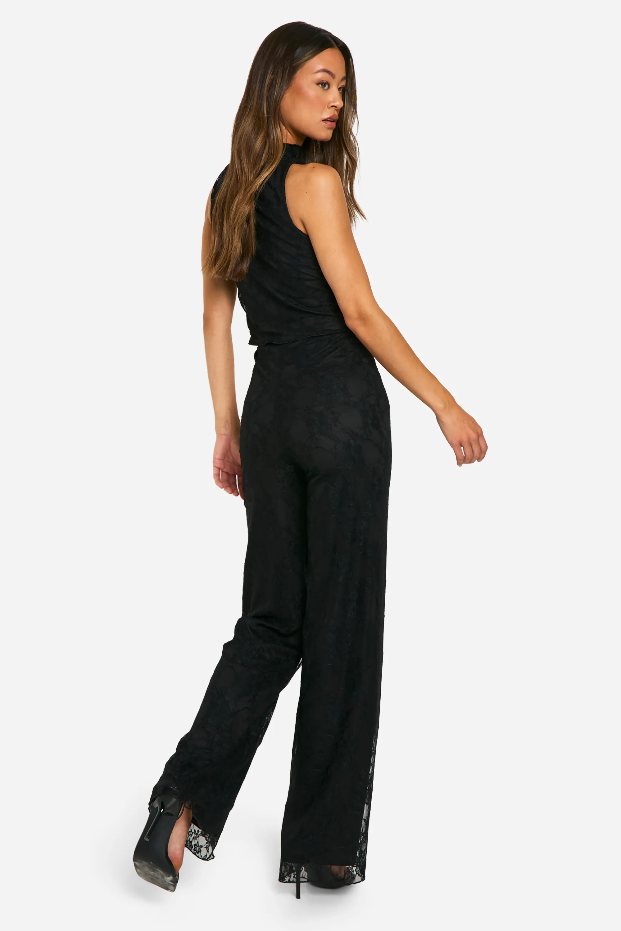 Tall Lace Racer and Wide Leg Co-ord 2 Tall Lace Racer and Wide Leg Co-ord