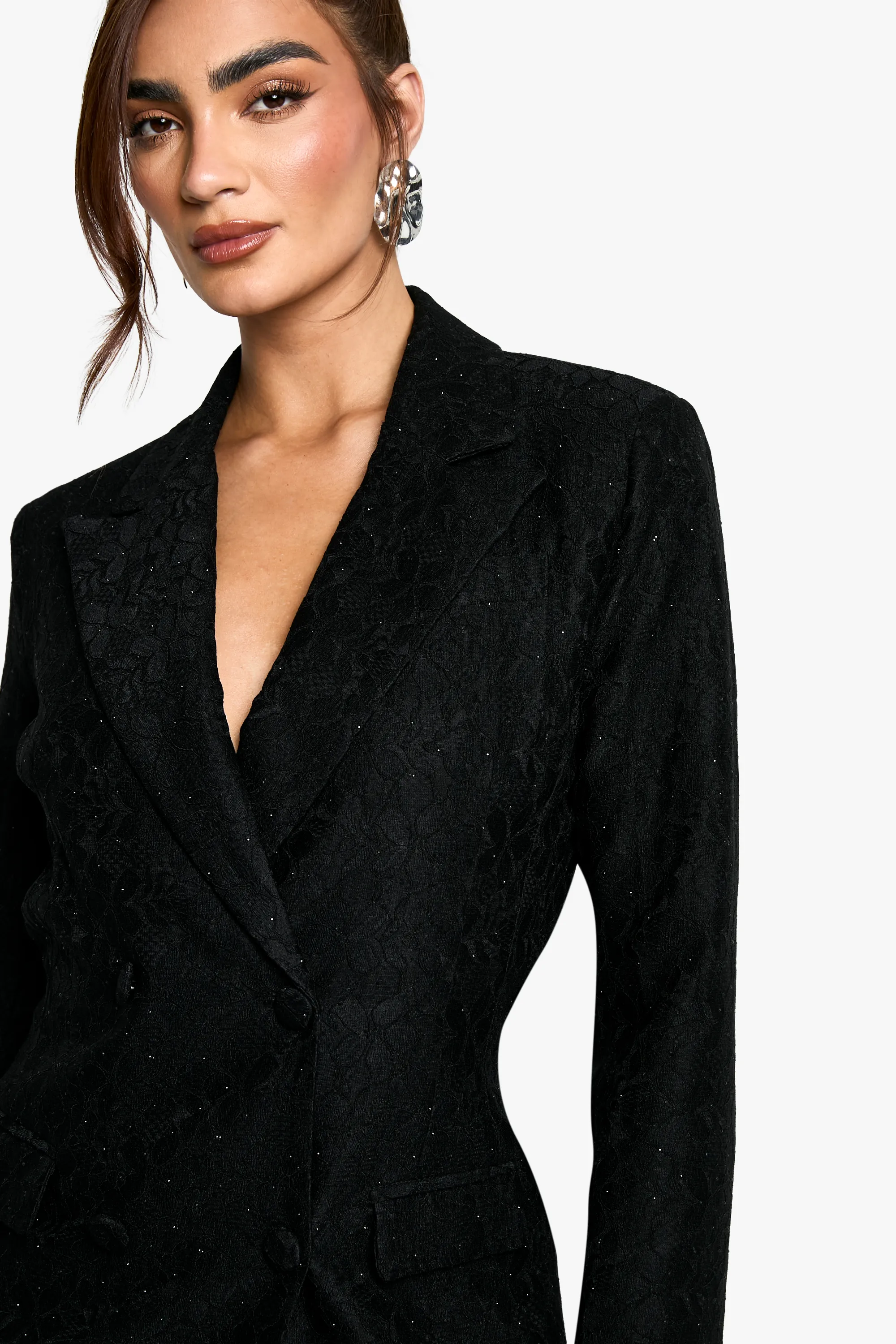 Sequin Lace Blazer Dress 4 Sequin Lace Blazer Dress