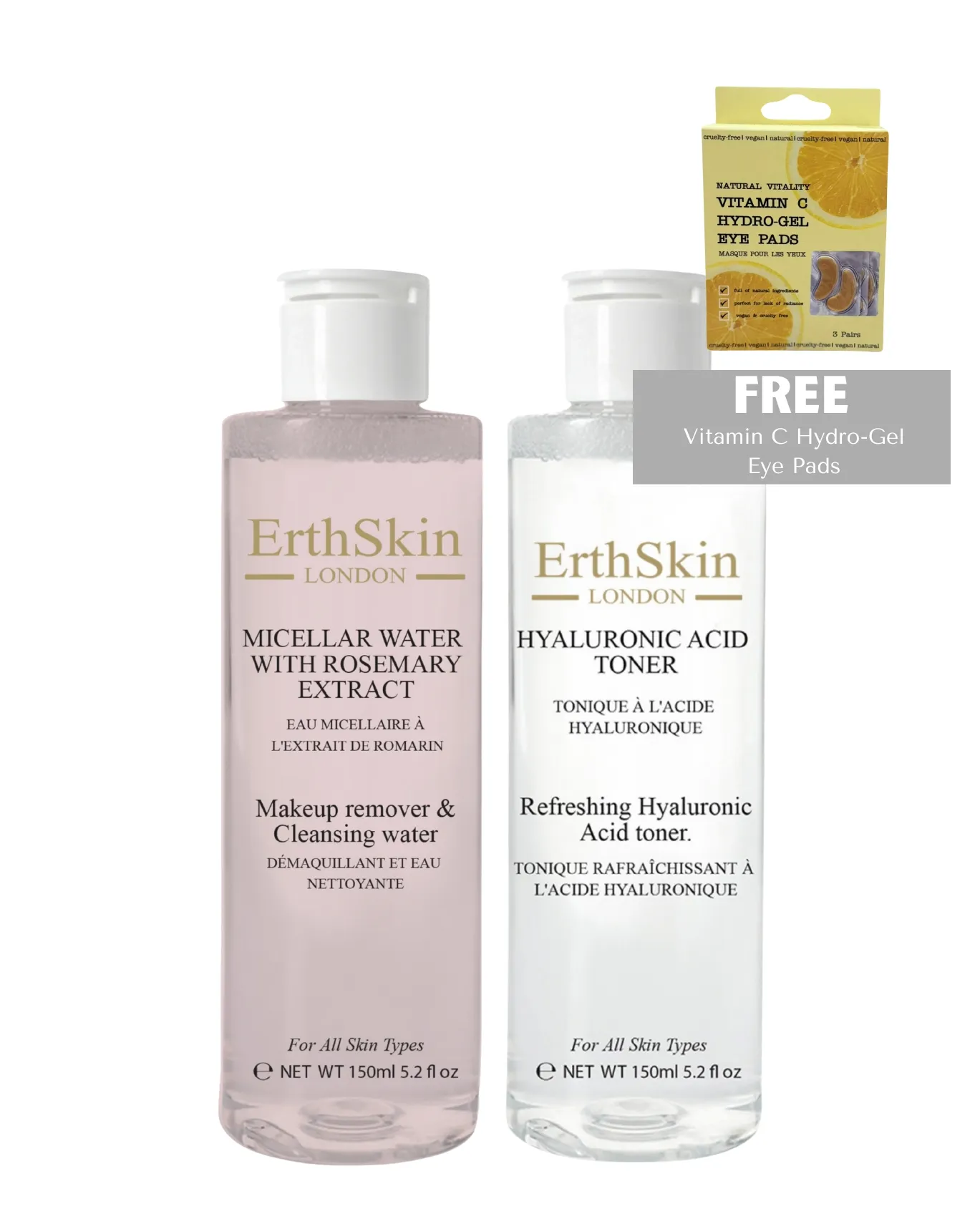 Refreshing Hyaluronic Acid Toner 150ml + Micellar Water with Rosemary Extract 150ml BFG
