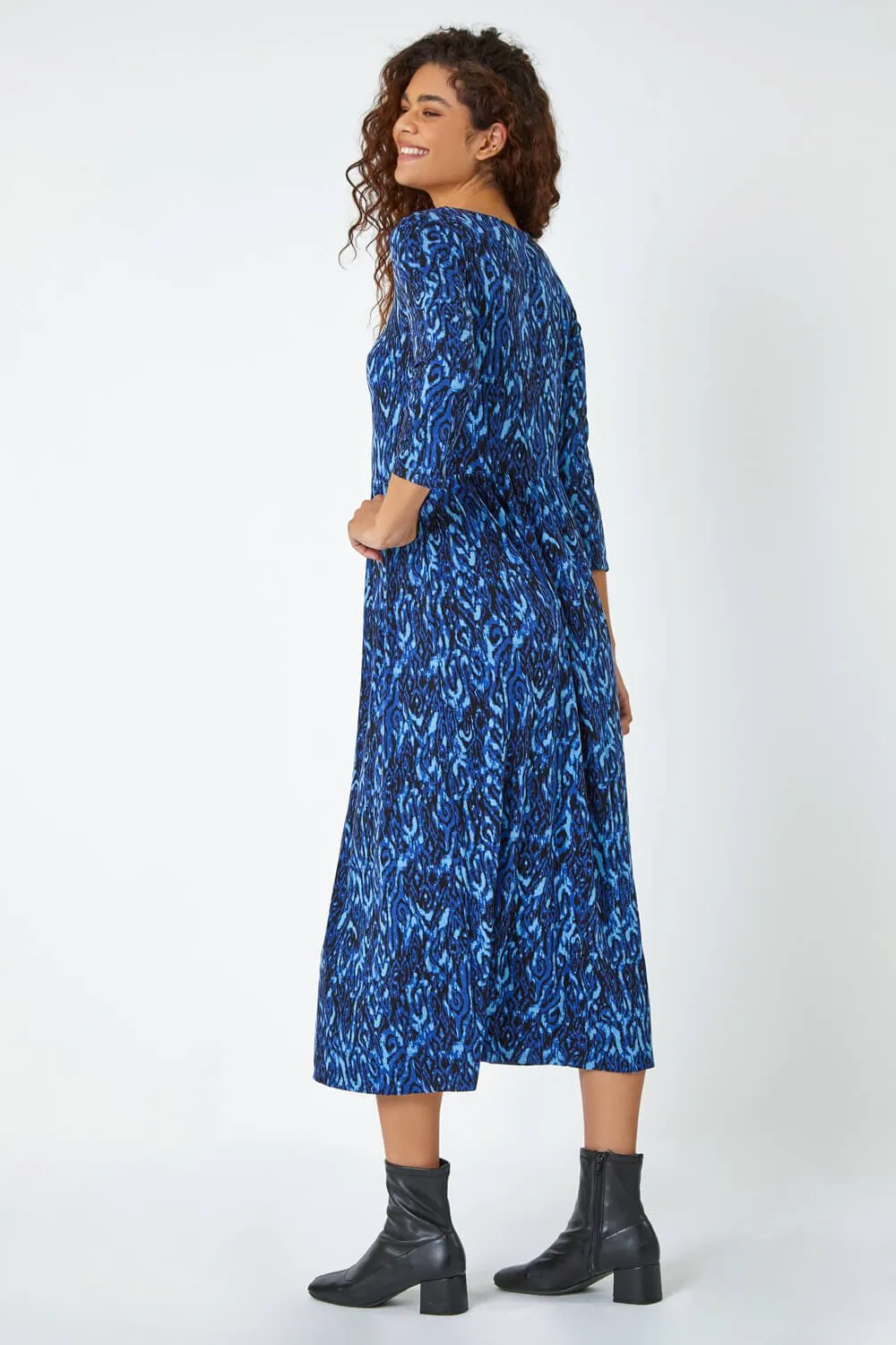 Aztec Print Stretch Midi Dress 3 Aztec Print Stretch Midi Dress