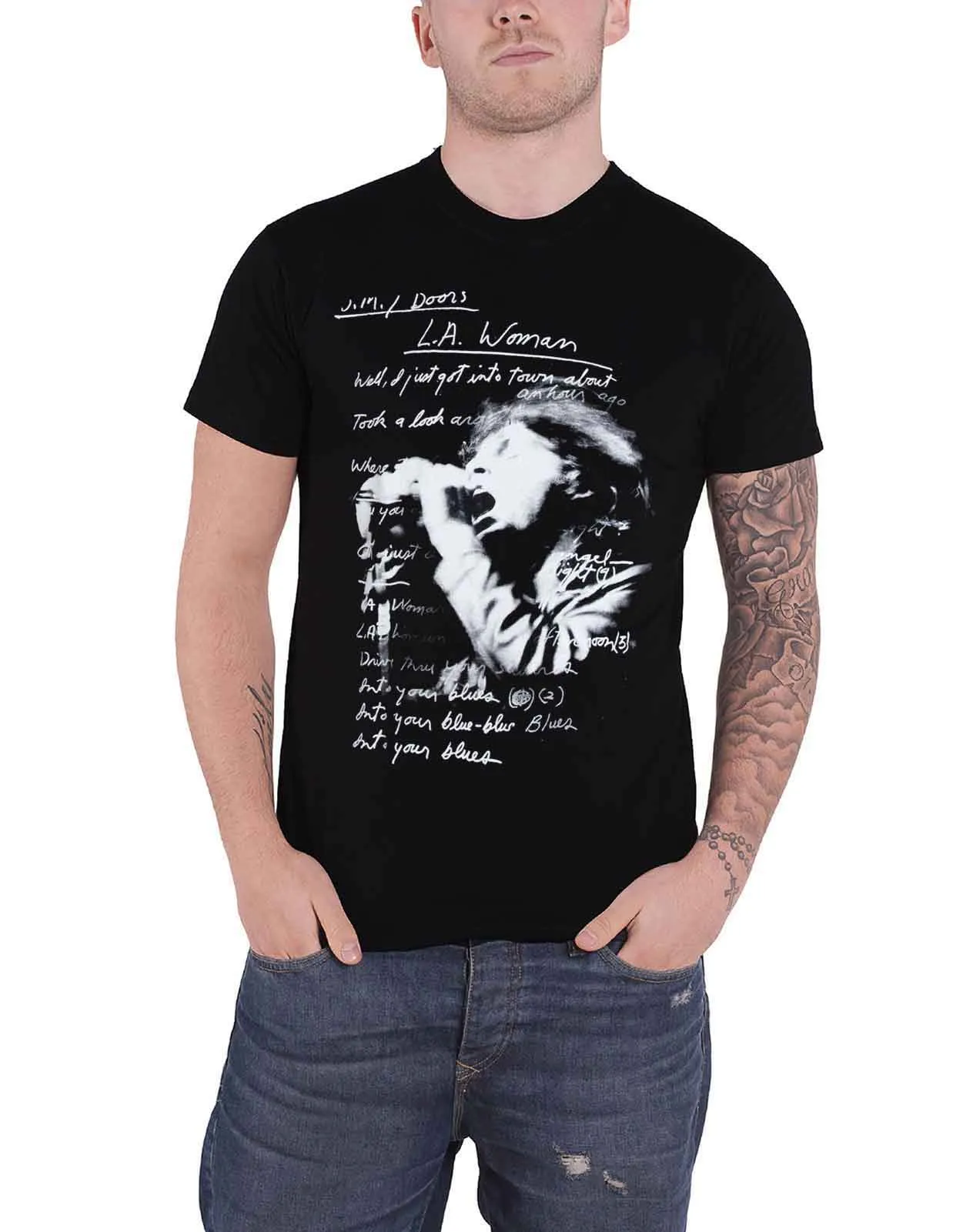 LA Woman Lyrics T Shirt 1 LA Woman Lyrics T Shirt