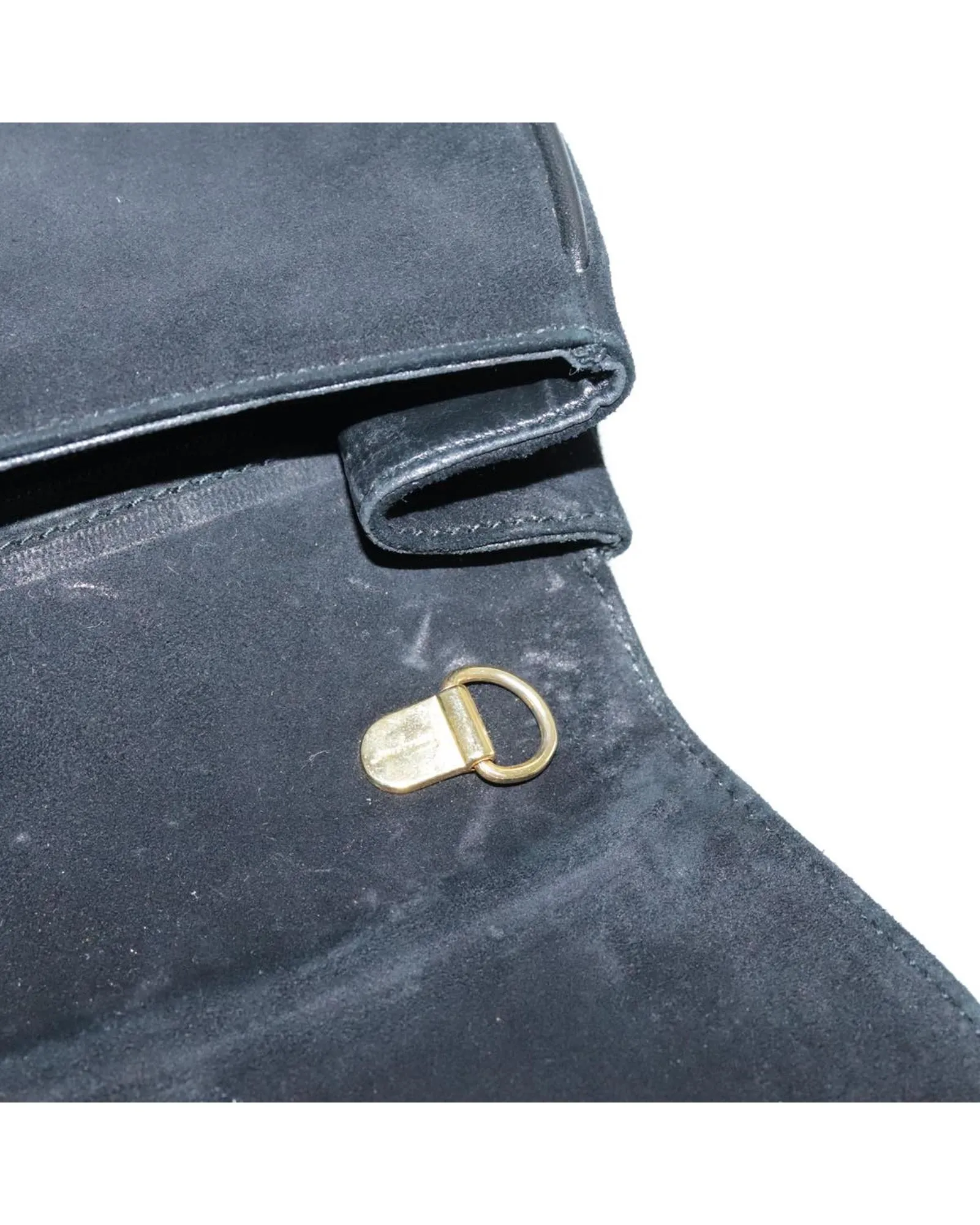 Preloved Suede Shoulder Bag Chain Strap- Black 11 Preloved Suede Shoulder Bag Chain Strap- Black