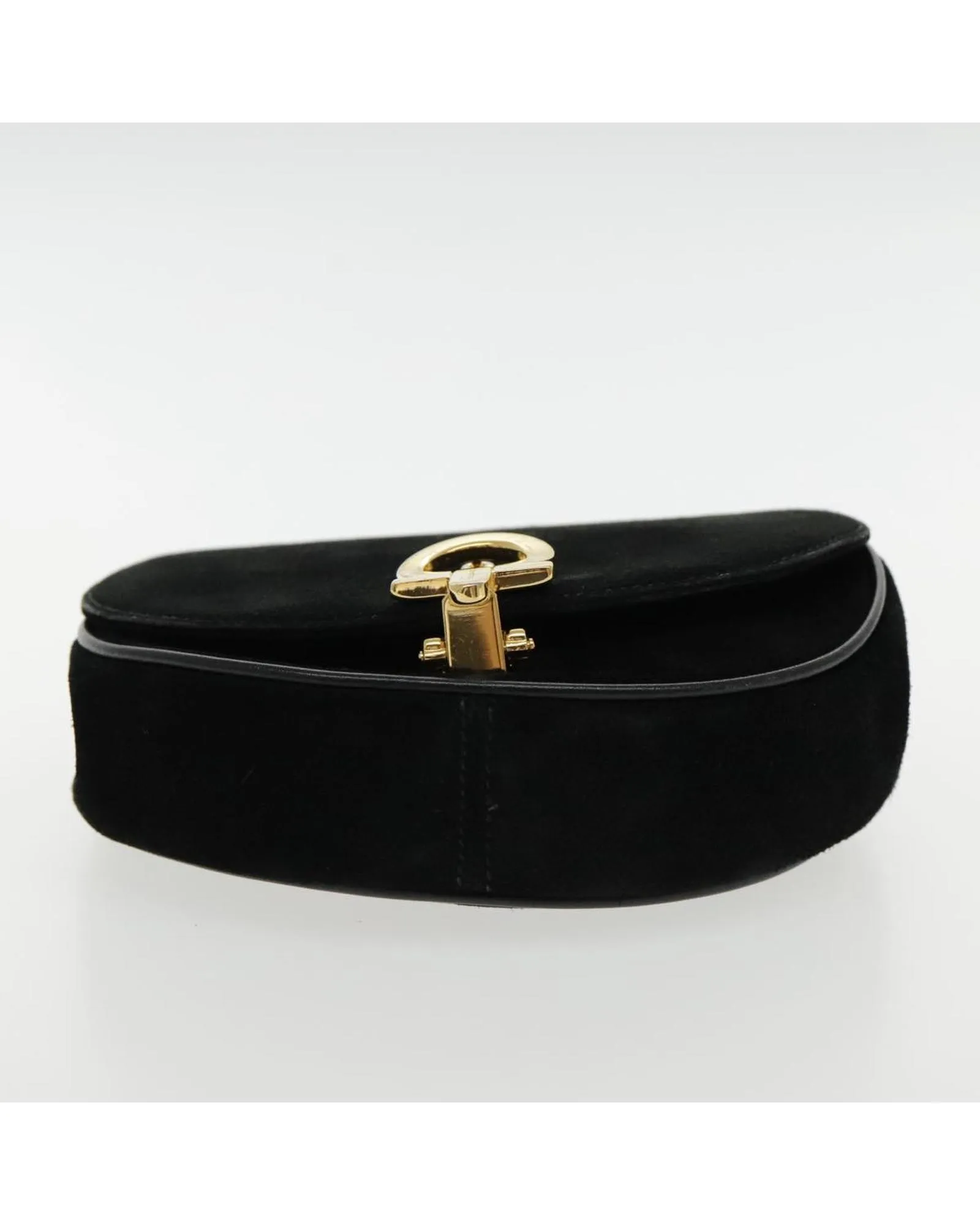 Preloved Suede Shoulder Bag Chain Strap- Black 7 Preloved Suede Shoulder Bag Chain Strap- Black