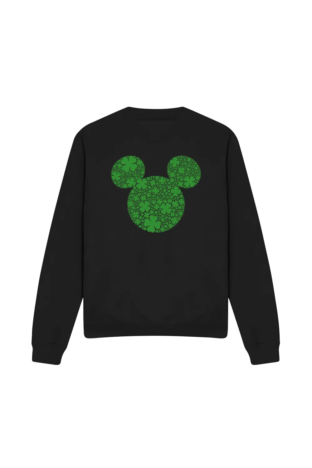 Mickey Mouse St Patrick's Day Shamrock Ears Sweatshirt Black 4 Mickey Mouse St Patrick's Day Shamrock Ears Sweatshirt Black