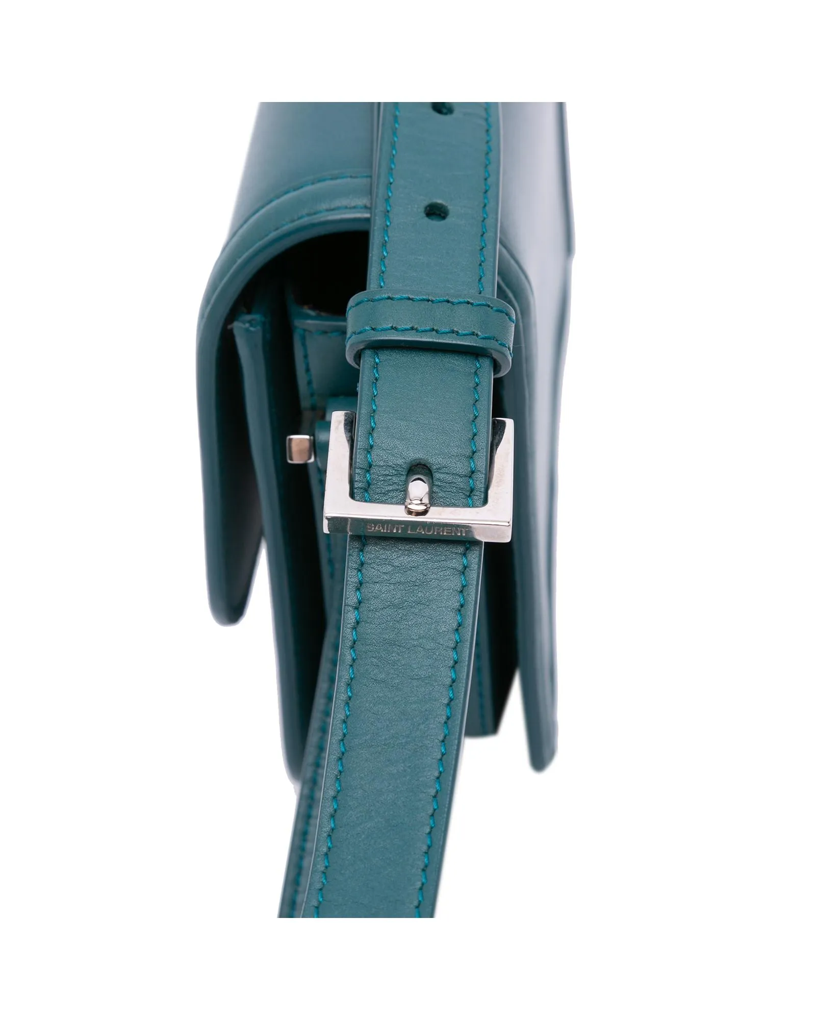 Preloved Cassandra Shoulder Bag Teal Leather- Blue Crossbody 10 Preloved Cassandra Shoulder Bag Teal Leather- Blue Crossbody