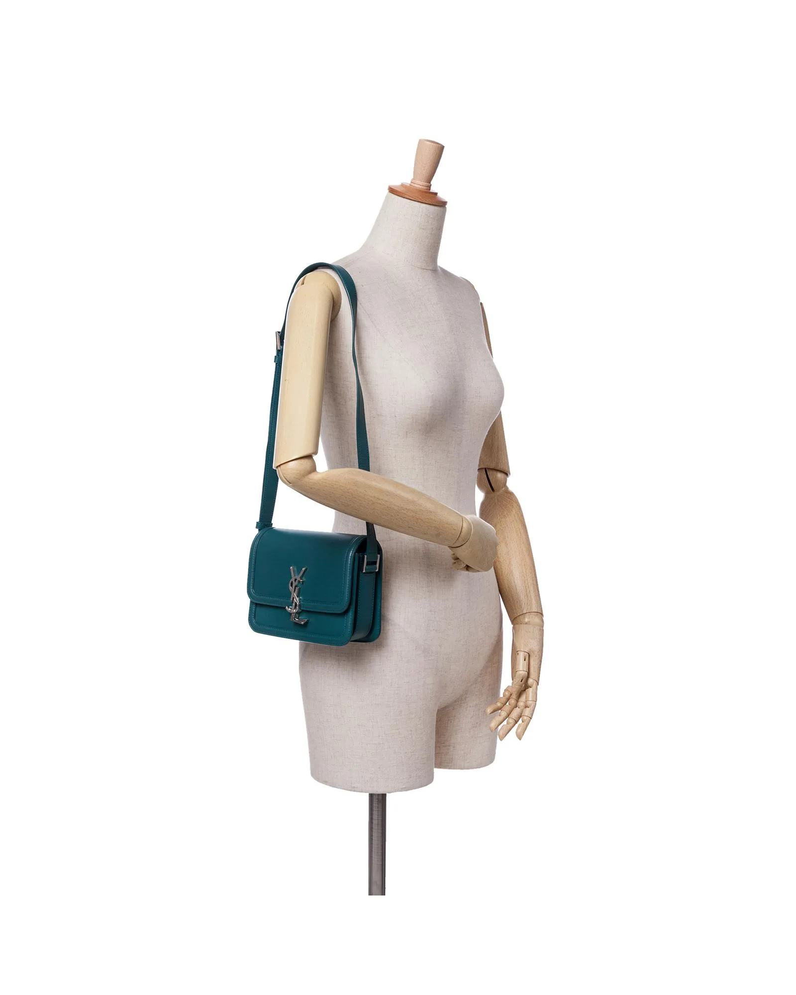 Preloved Cassandra Shoulder Bag Teal Leather- Blue Crossbody 11 Preloved Cassandra Shoulder Bag Teal Leather- Blue Crossbody